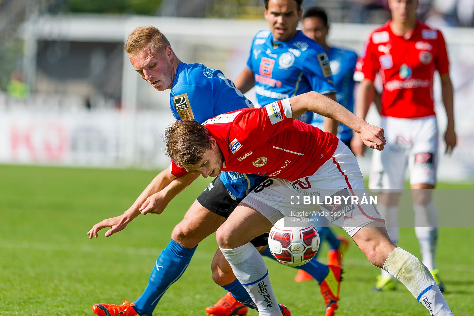 Halmstads Gudjón Baldvinsson och Kalmars Tor Øyvind Hovda