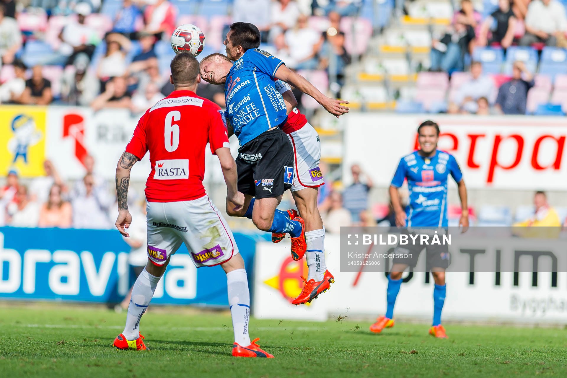 Halmstads Gudjón Baldvinsson och Kalmars Sebastian Ramhorn