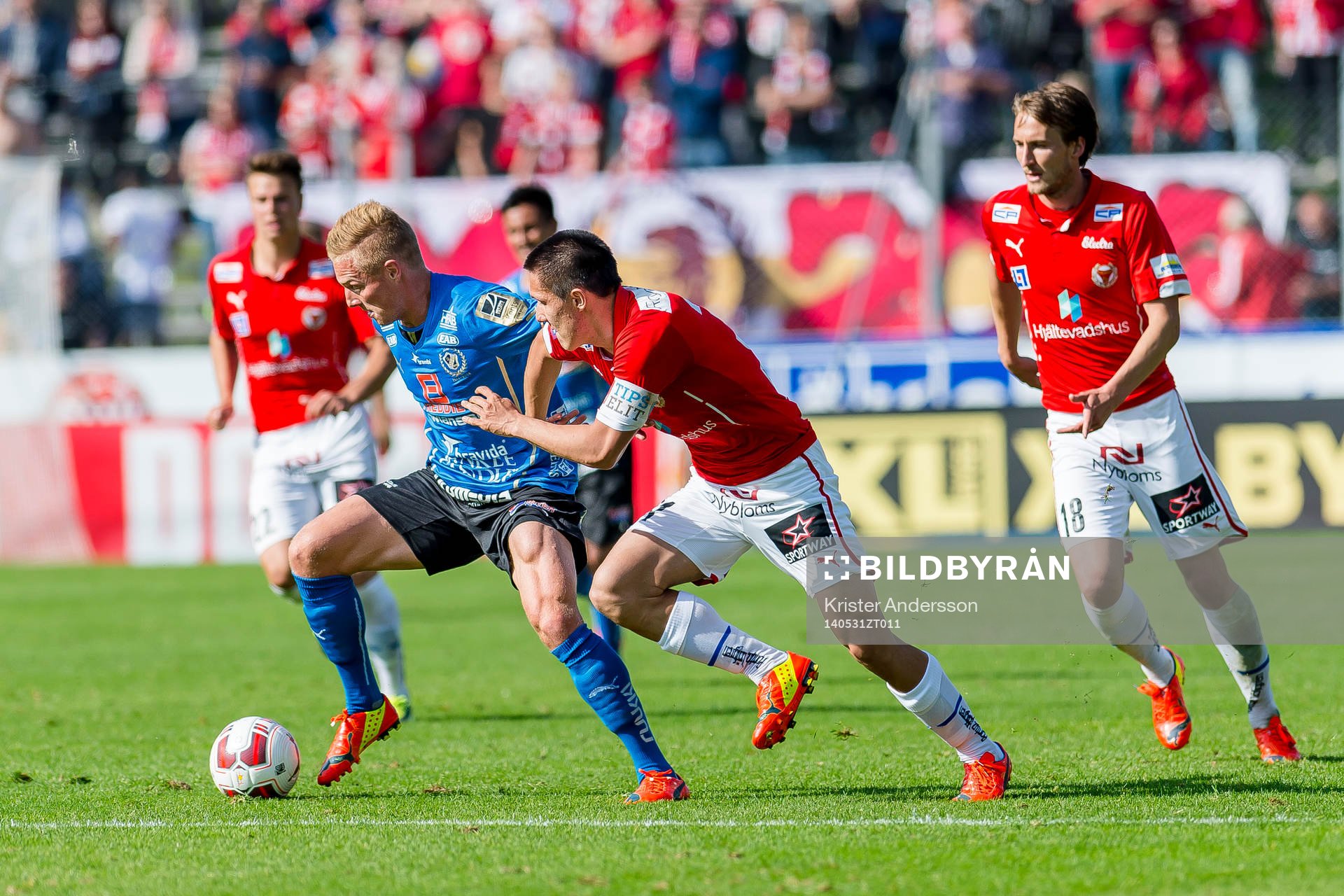 Halmstads Gudjón Baldvinsson och Kalmars Sebastian Ramhorn