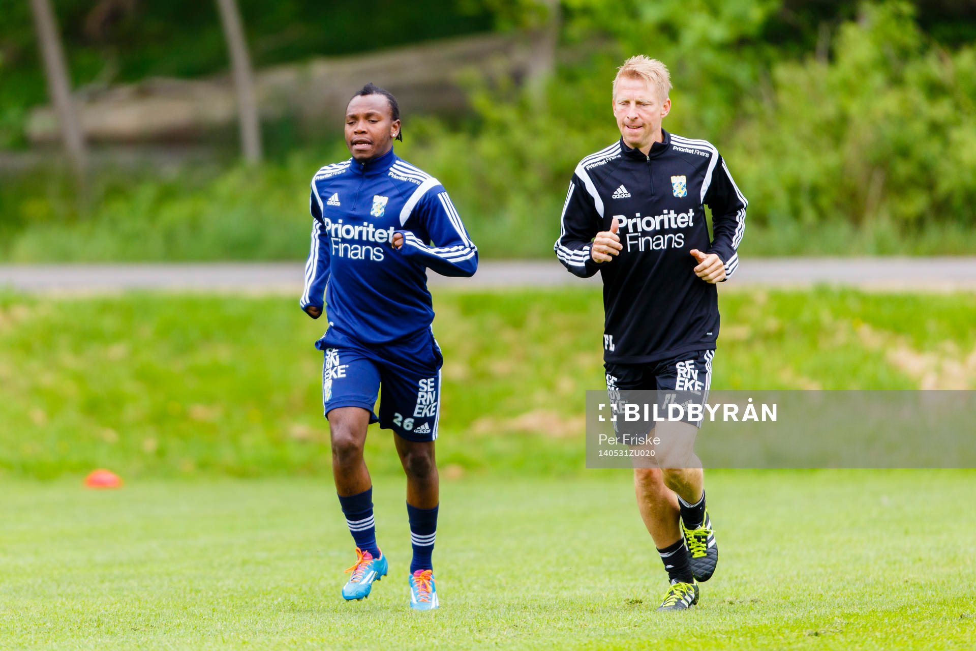 under en fotbollsträning