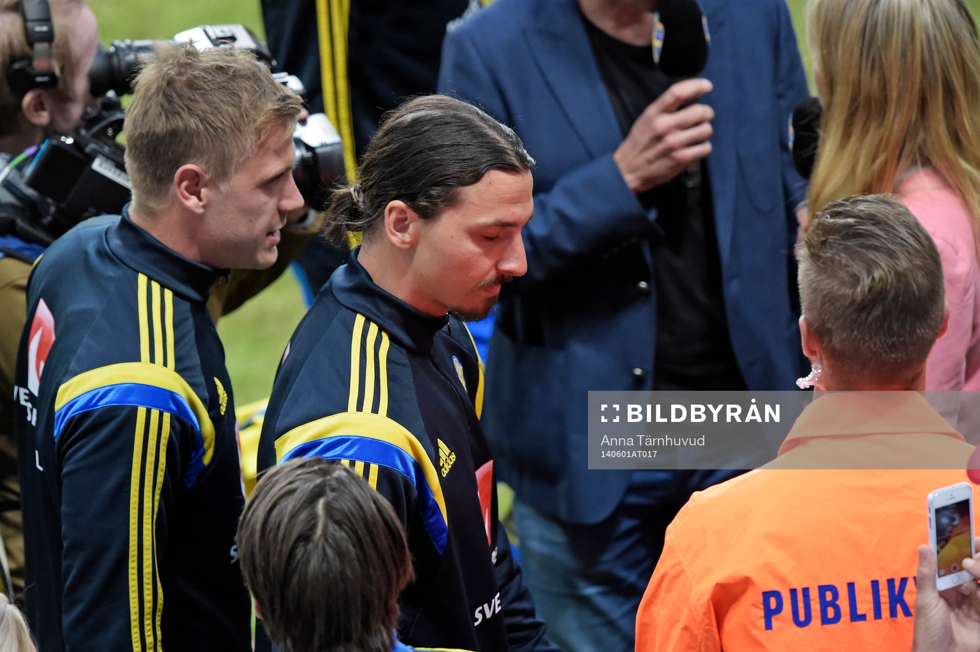 Sveriges Zlatan Ibrahimovic i halvtid