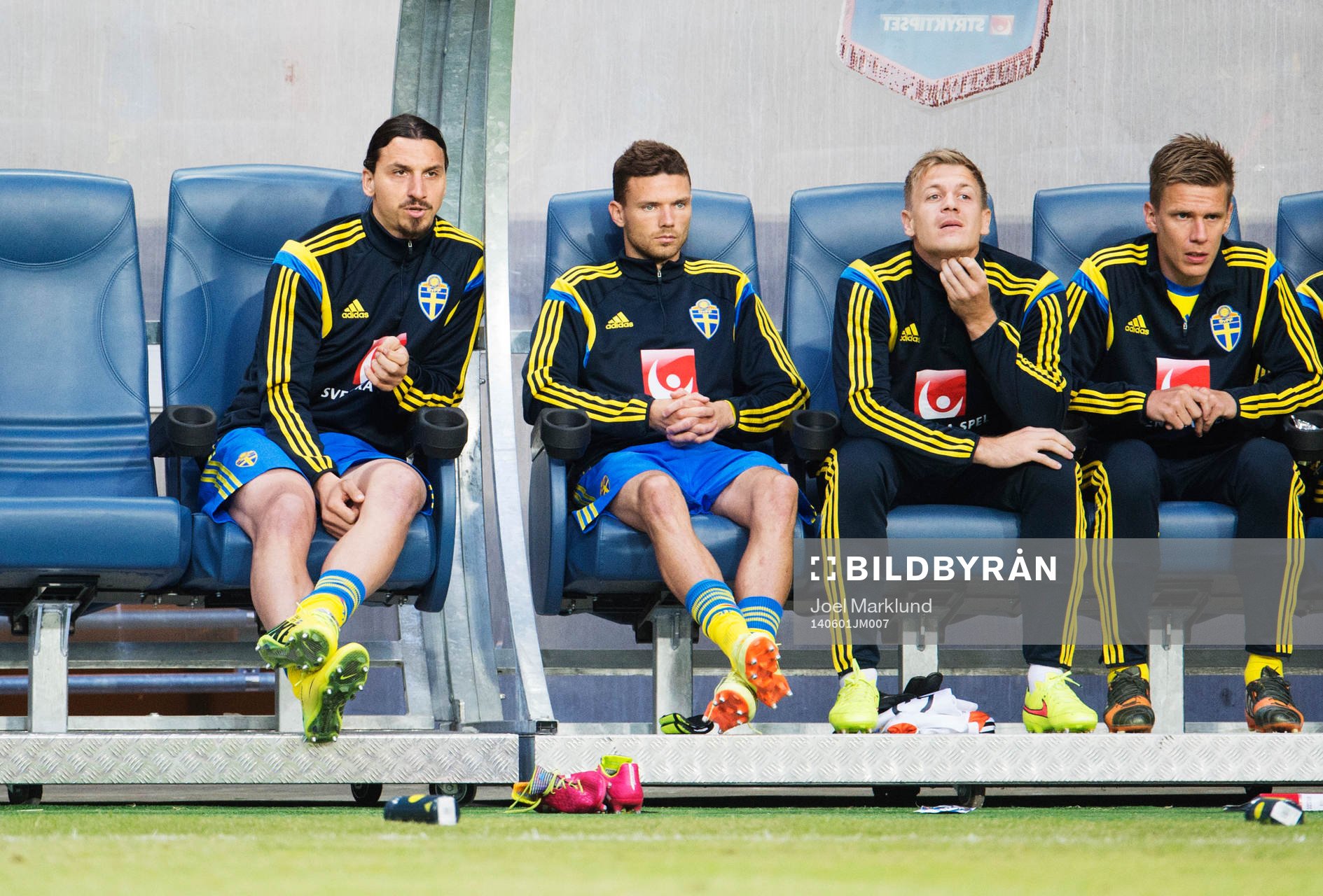 Sveriges Zlatan Ibrahimovic, Marcus Berg, målvakt Johan