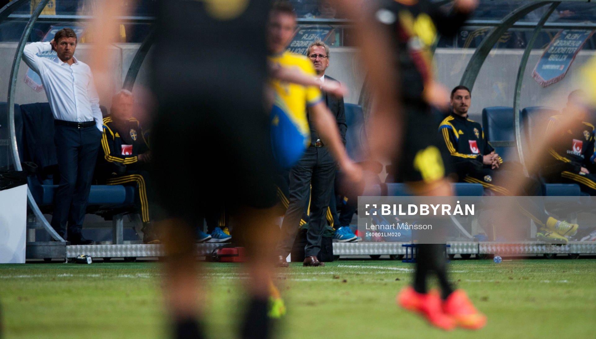 Sveriges Marcus Allbäck, Erik Hamrén och Zlatan