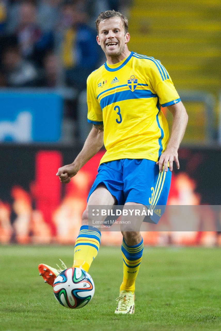 Sveriges Mikael Antonsson i träningslandskampen i mellan