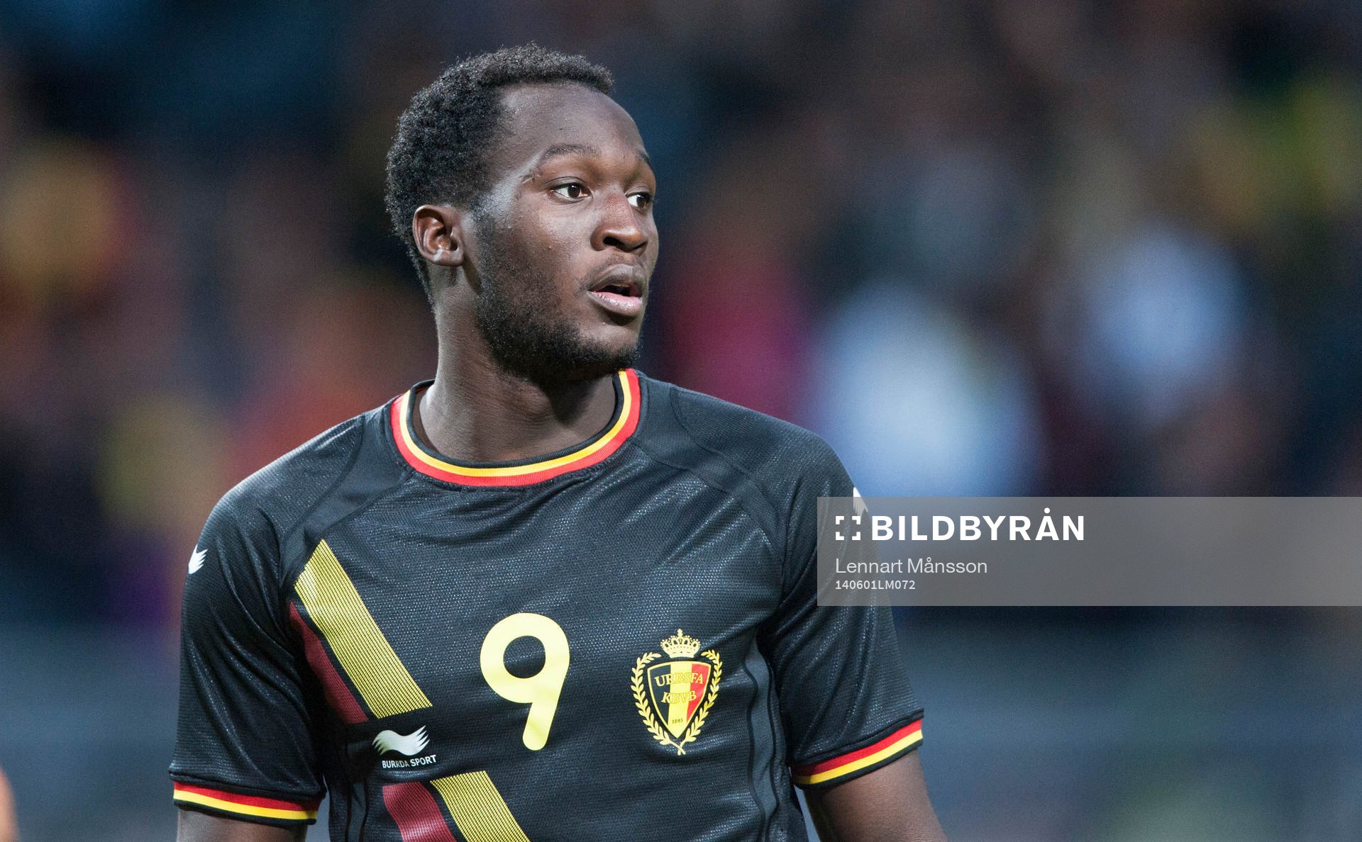 Belgiens Romelu Lukaku i träningslandskampen i mellan
