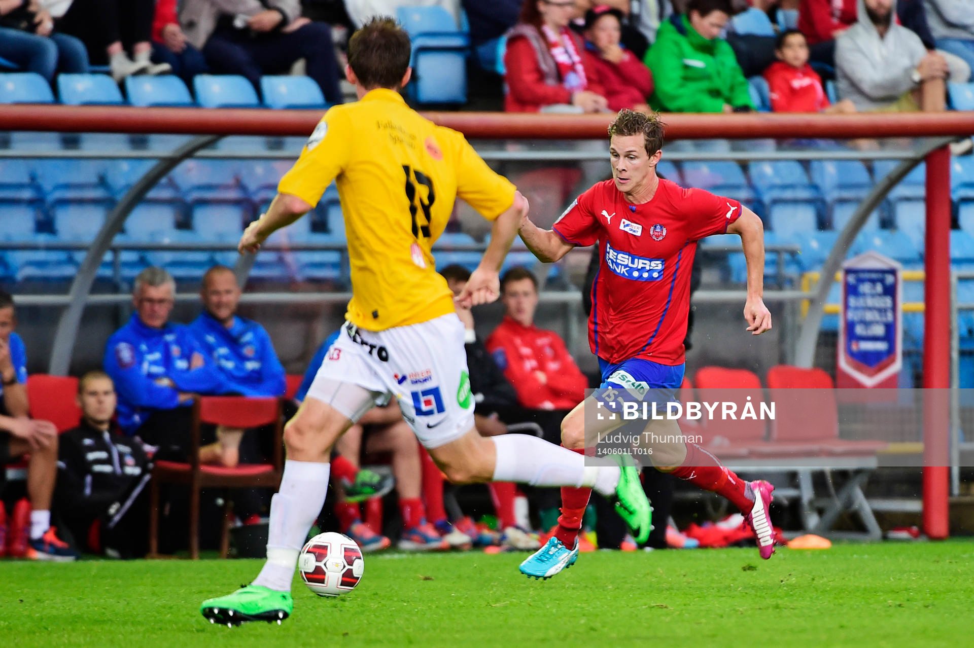 Helsingborgs Emil Krafth och Falkenbergs Adam Eriksson