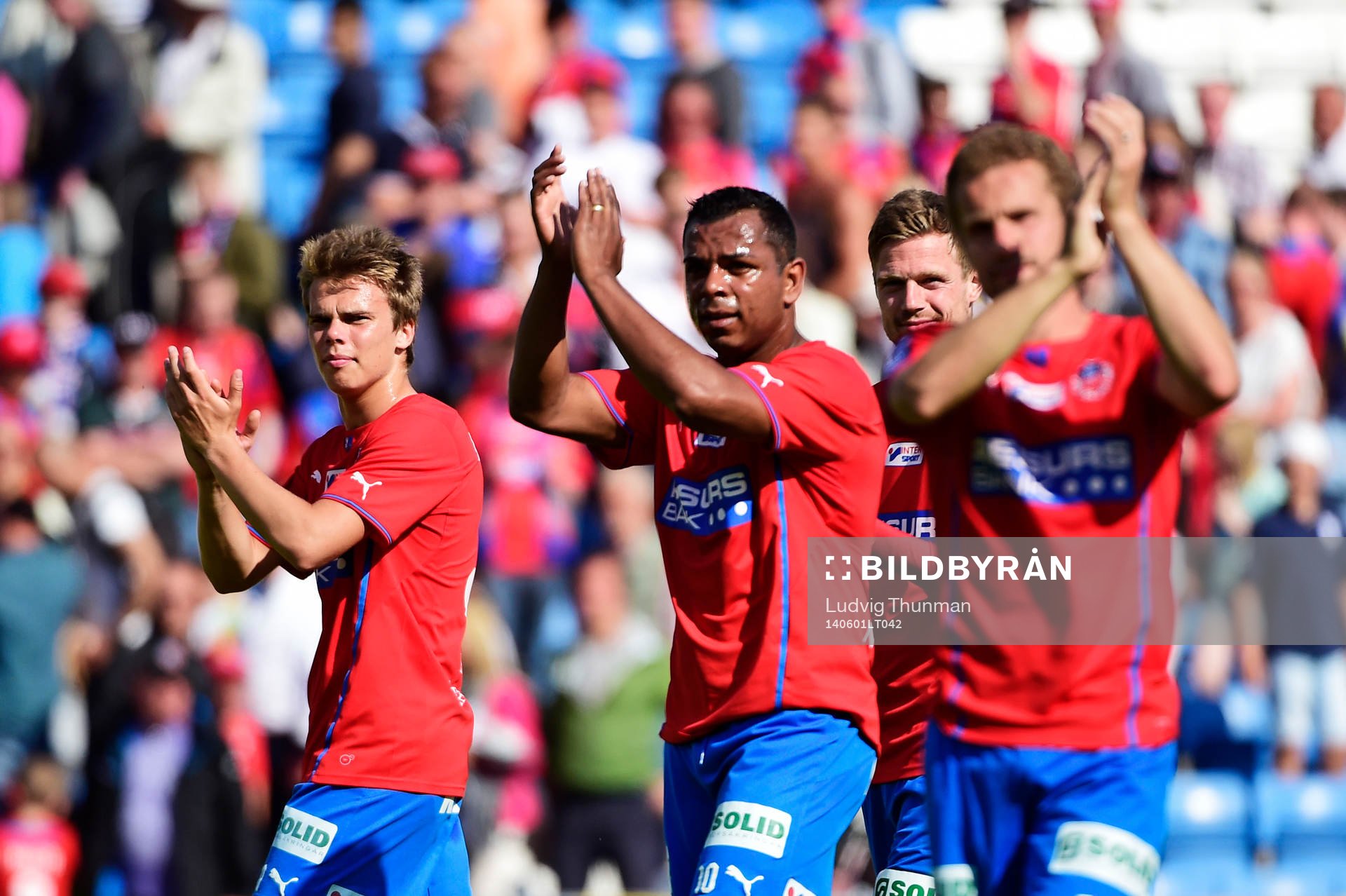 Helsingborgs  Elias Andersson, Álvaro Santos och  David