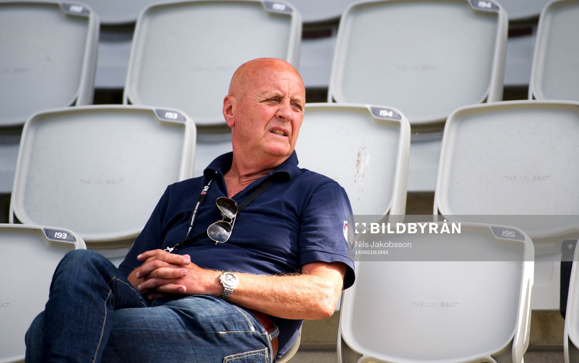Erling Nilsson VD för FC Rosengård under den damallsvenska fotbollsmatchen mellan FC Rosengård FF och Kopparbergs Göteborg den 1 juni 2014 i Malmö.