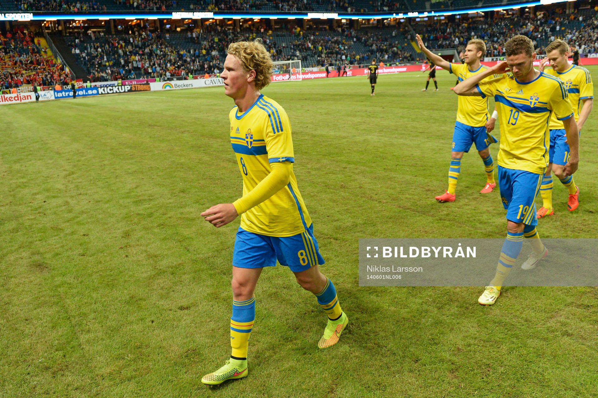 Sveriges Oscar Hiljemark, Marcus Berg och Rasmus Bengtsson