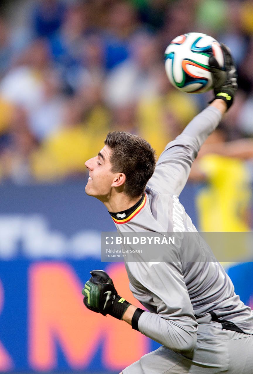 Belgiens målvakt Thibaut Courtois