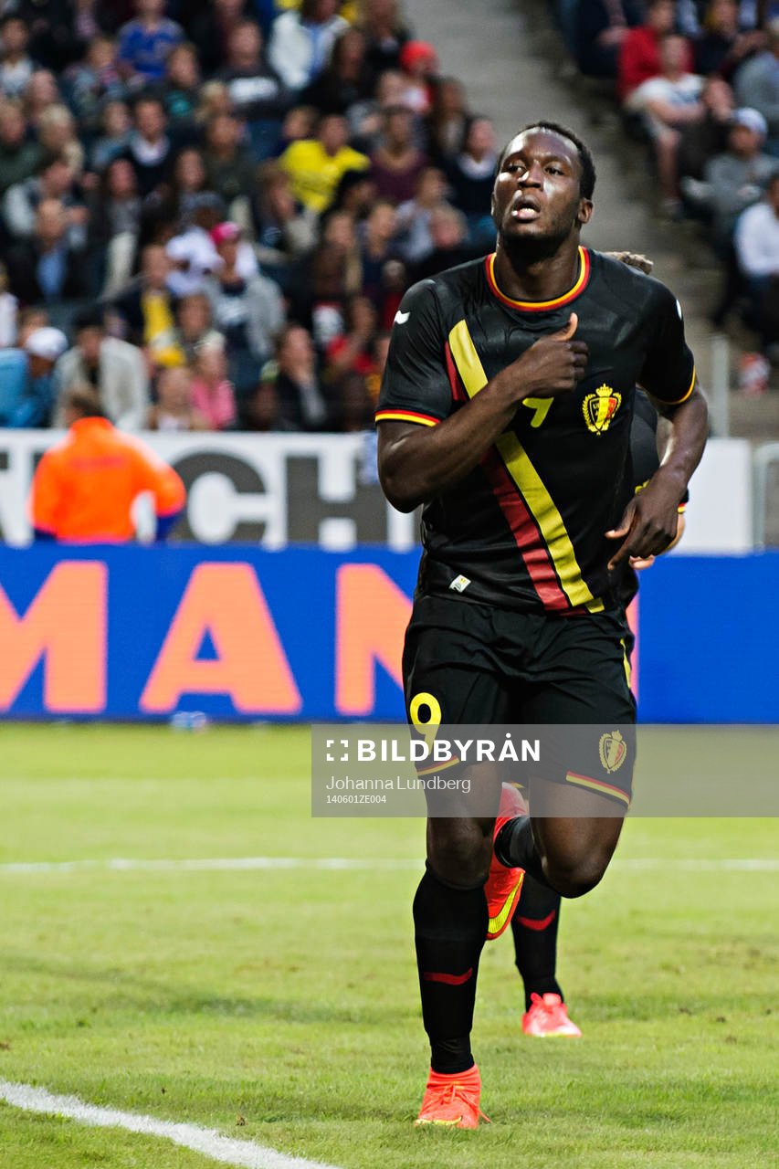 Belgiens Romelu Lukaku jublar