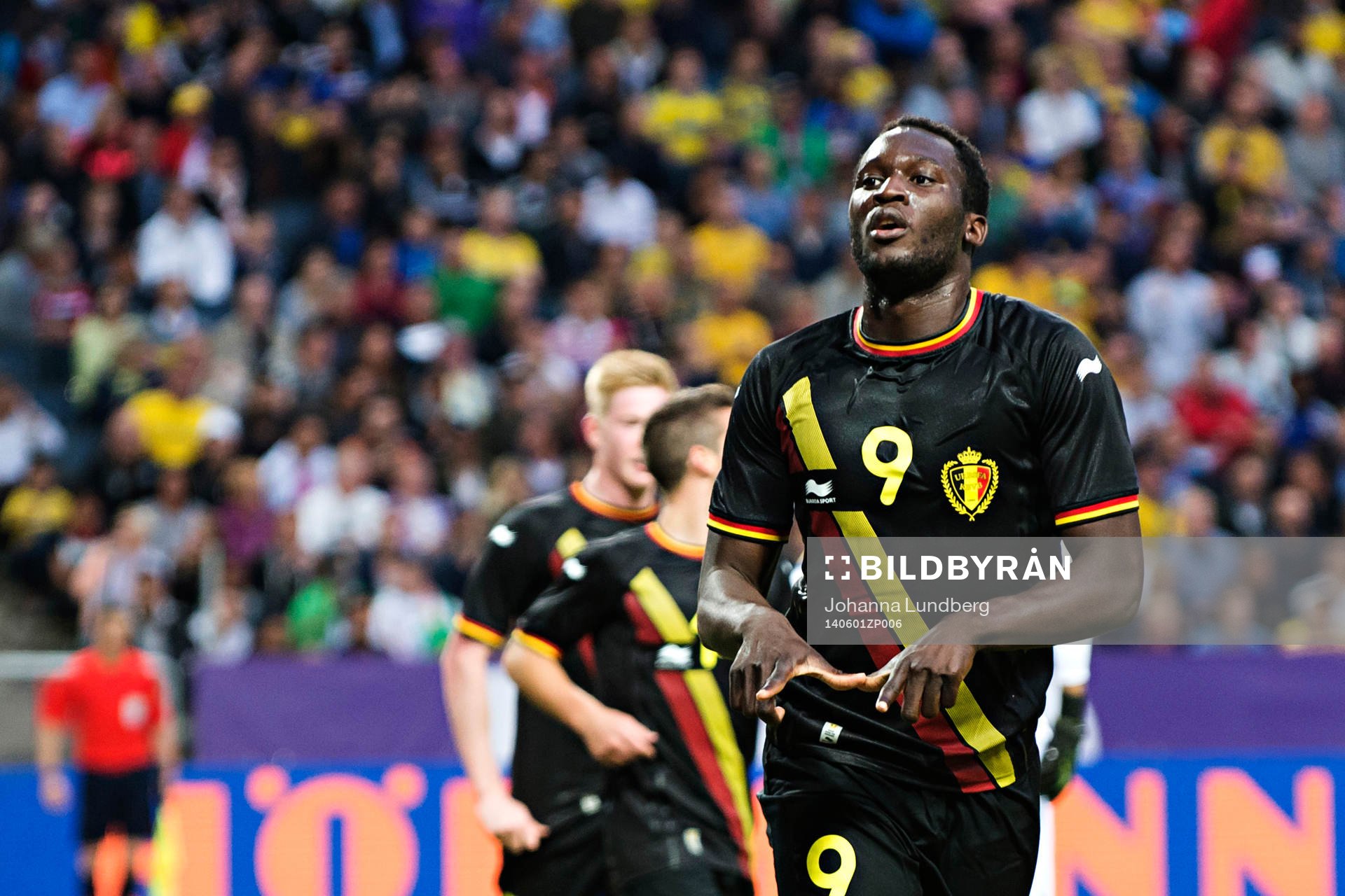 Belgiens Romelu Lukaku jublar