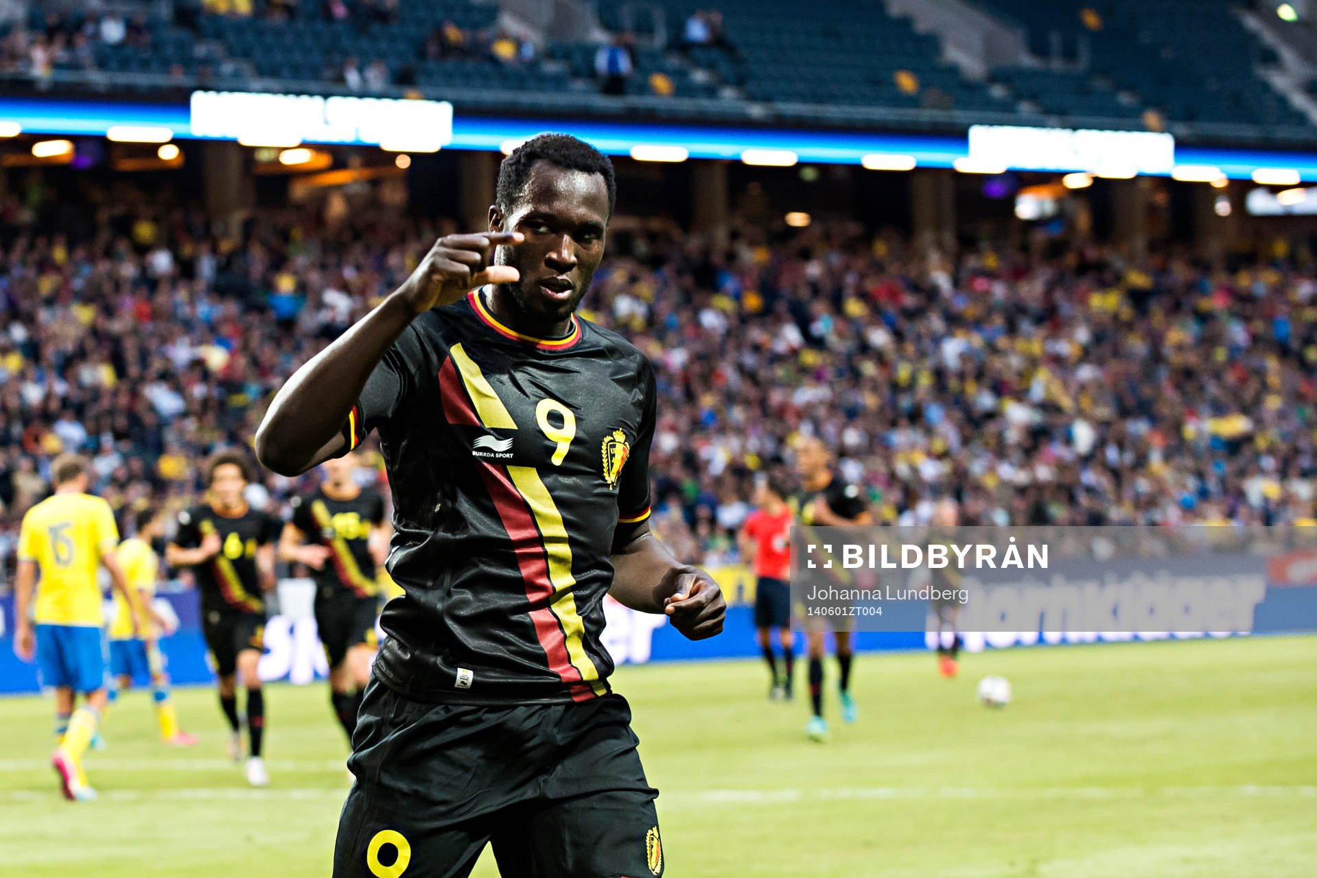 Belgiens Romelu Lukaku jublar