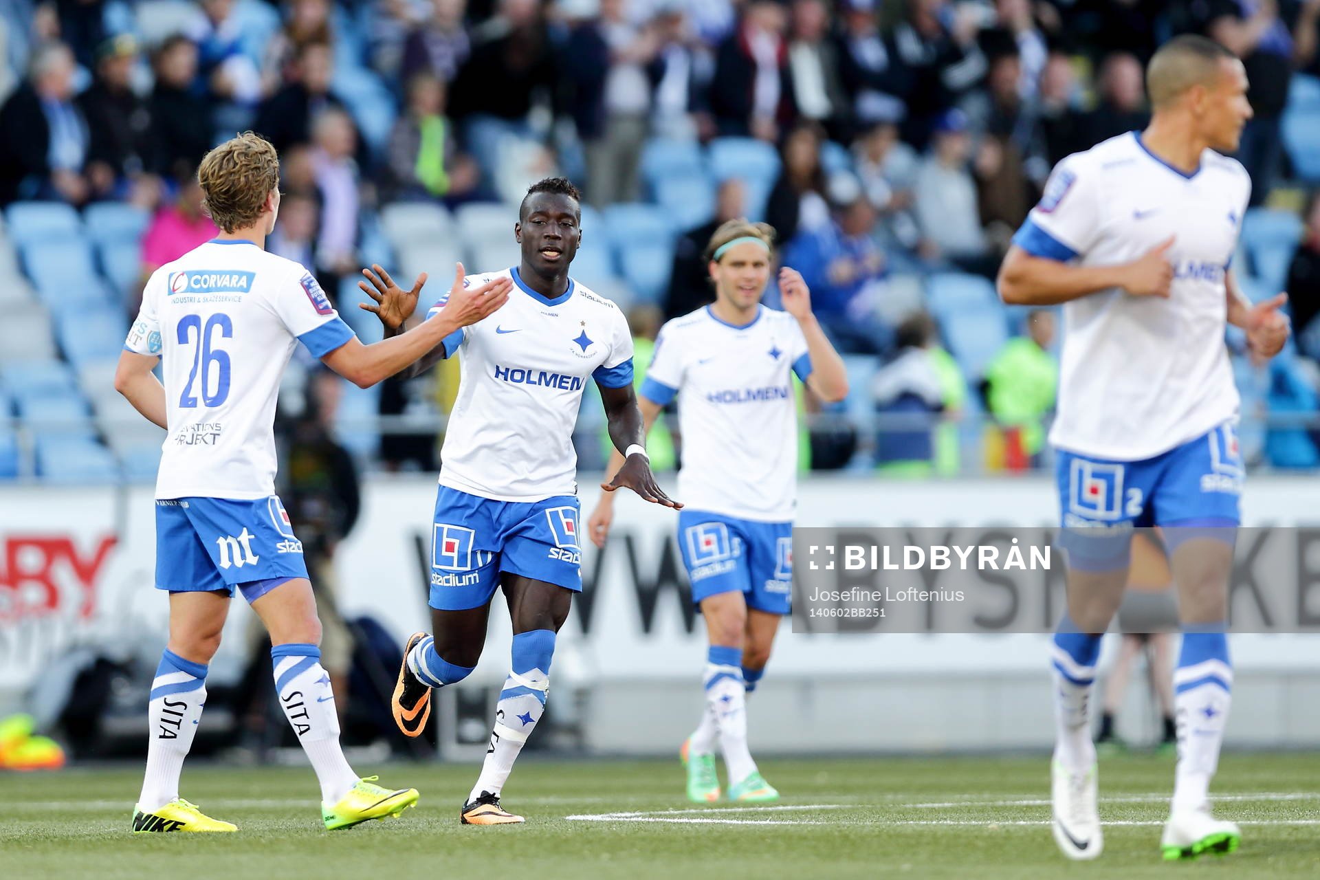 Norrköpings Alhaji Kamara jublar