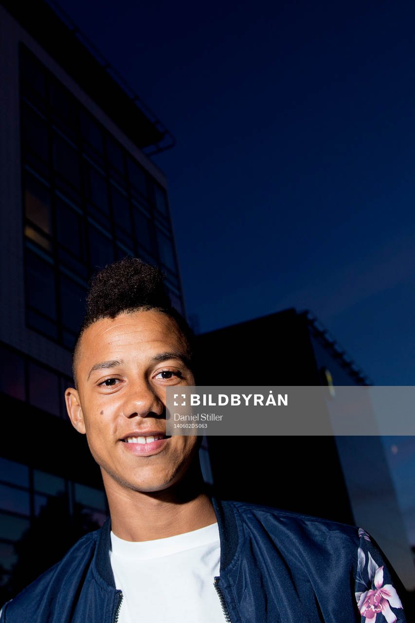 Tobias Sana, Ajax, under en fotografering den 2 juni 2014 i Göteborg.