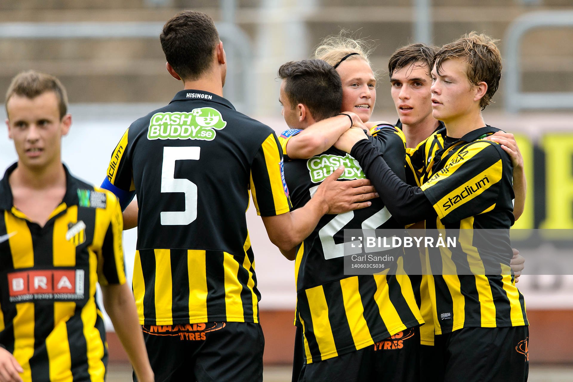 Häckens Oliver Nåfors firar efter 3-0 under finalen i Ligacupen mellan Häcken och Malmö FF den 3 maj 2014 i Göteborg.