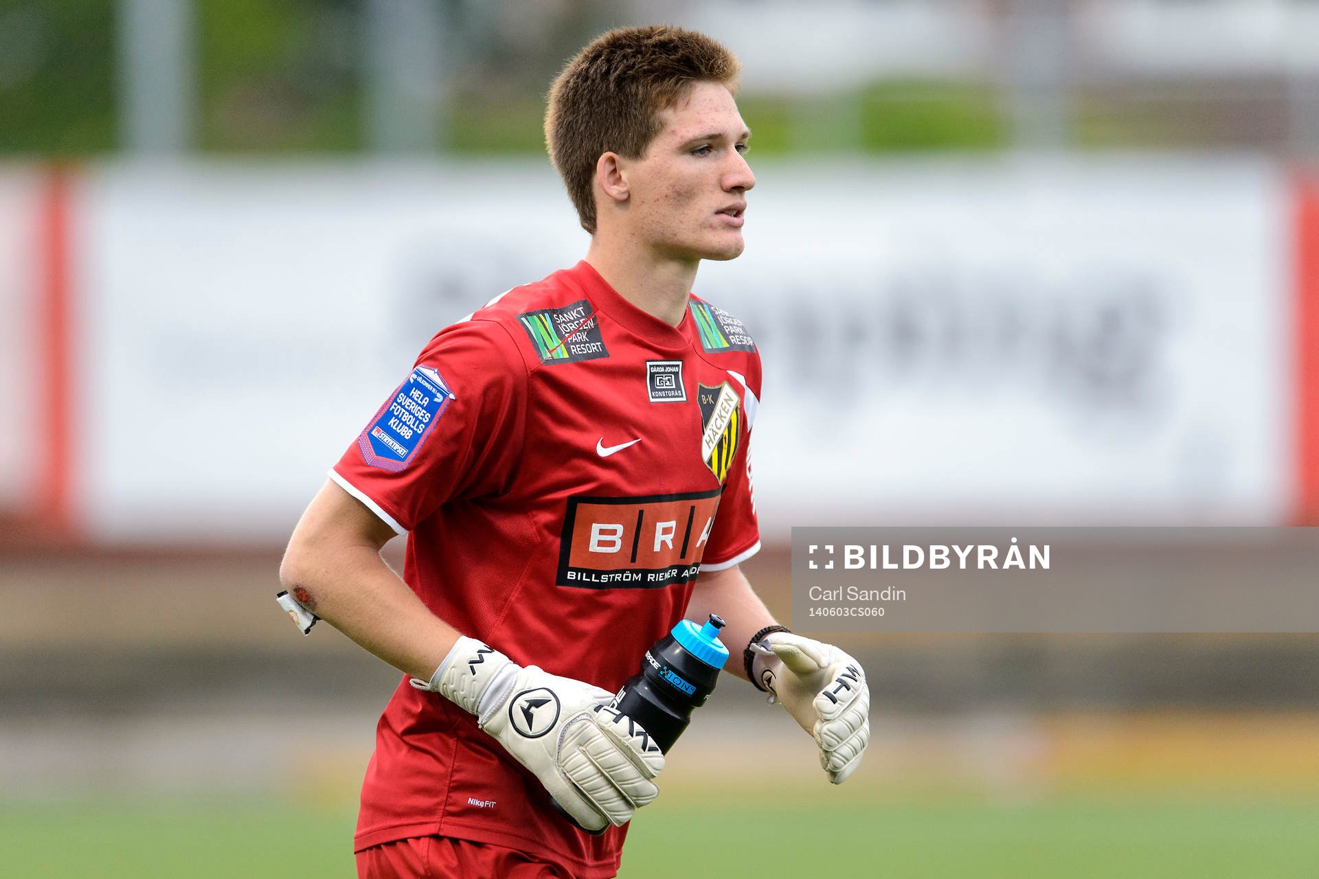 Häckens målvakt Teodor Söderberg under finalen i Ligacupen mellan Häcken och Malmö FF den 3 maj 2014 i Göteborg.