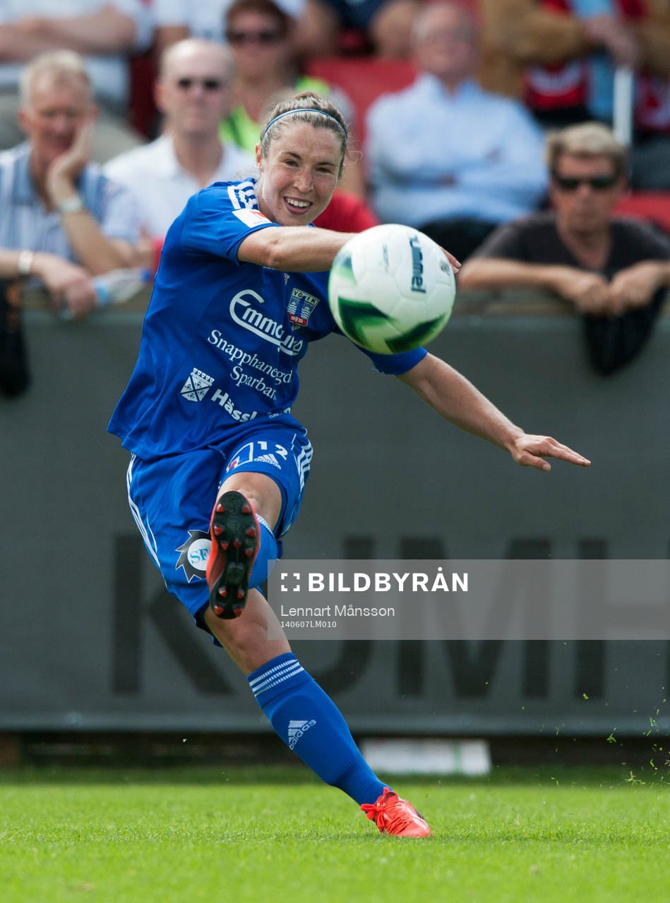 Vittsjös Jane Ross i matchen i damallsvenskan mellan
