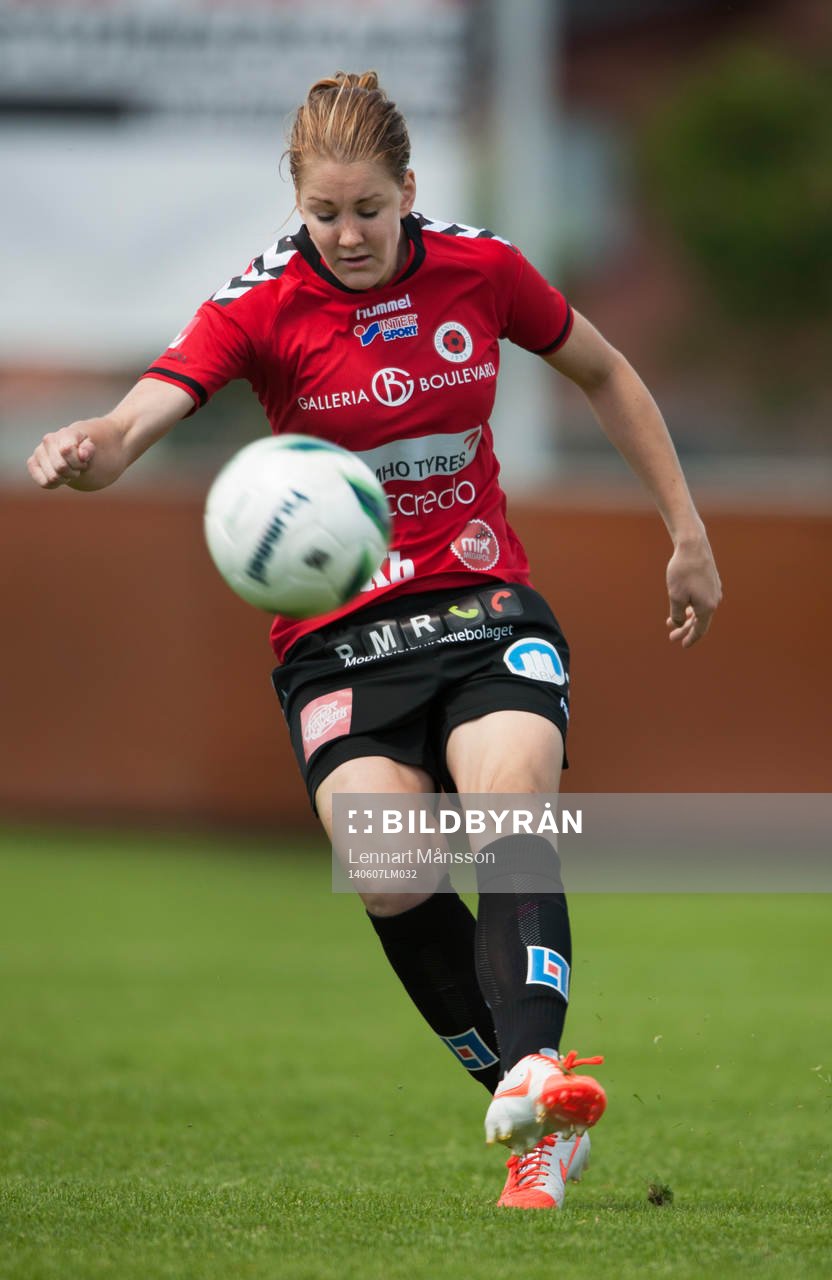 Kristianstads Mia Carlsson i matchen i damallsvenskan mellan Kristianstad och Vittsjö i Kristianstad 7 juni.