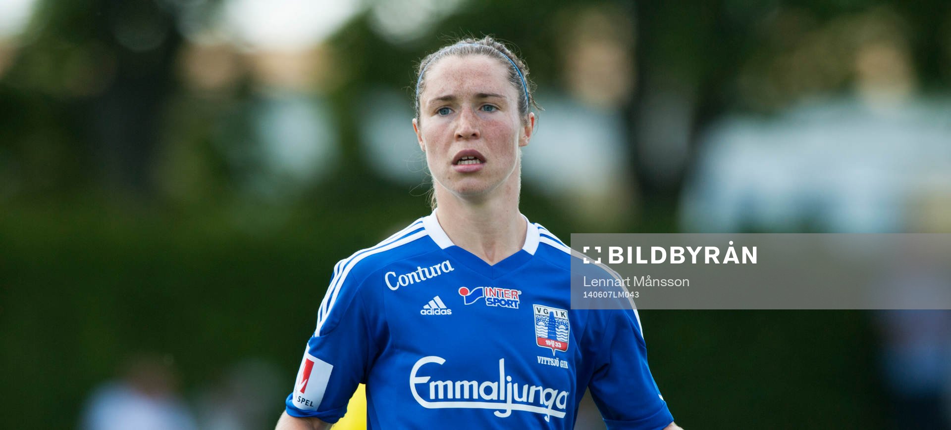 Vittsjös Jane Ross i matchen i damallsvenskan mellan
