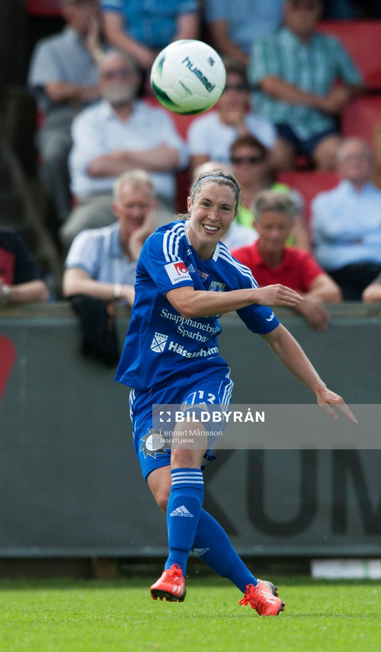 Vittsjös Jane Ross i matchen i damallsvenskan mellan