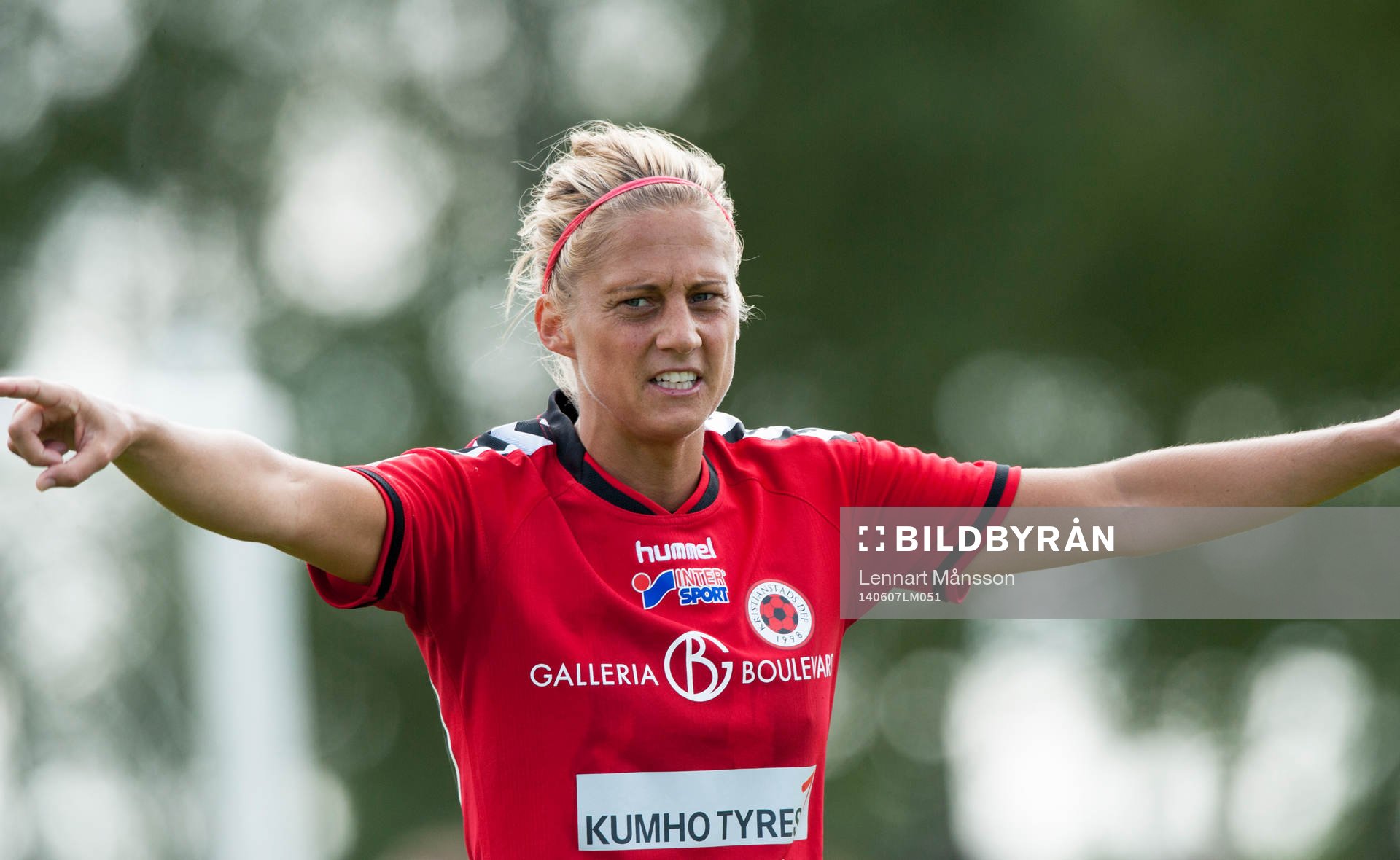 Kristianstads Therese Björck i matchen i damallsvenskan mellan Kristianstad och Vittsjö i Kristianstad 7 juni.