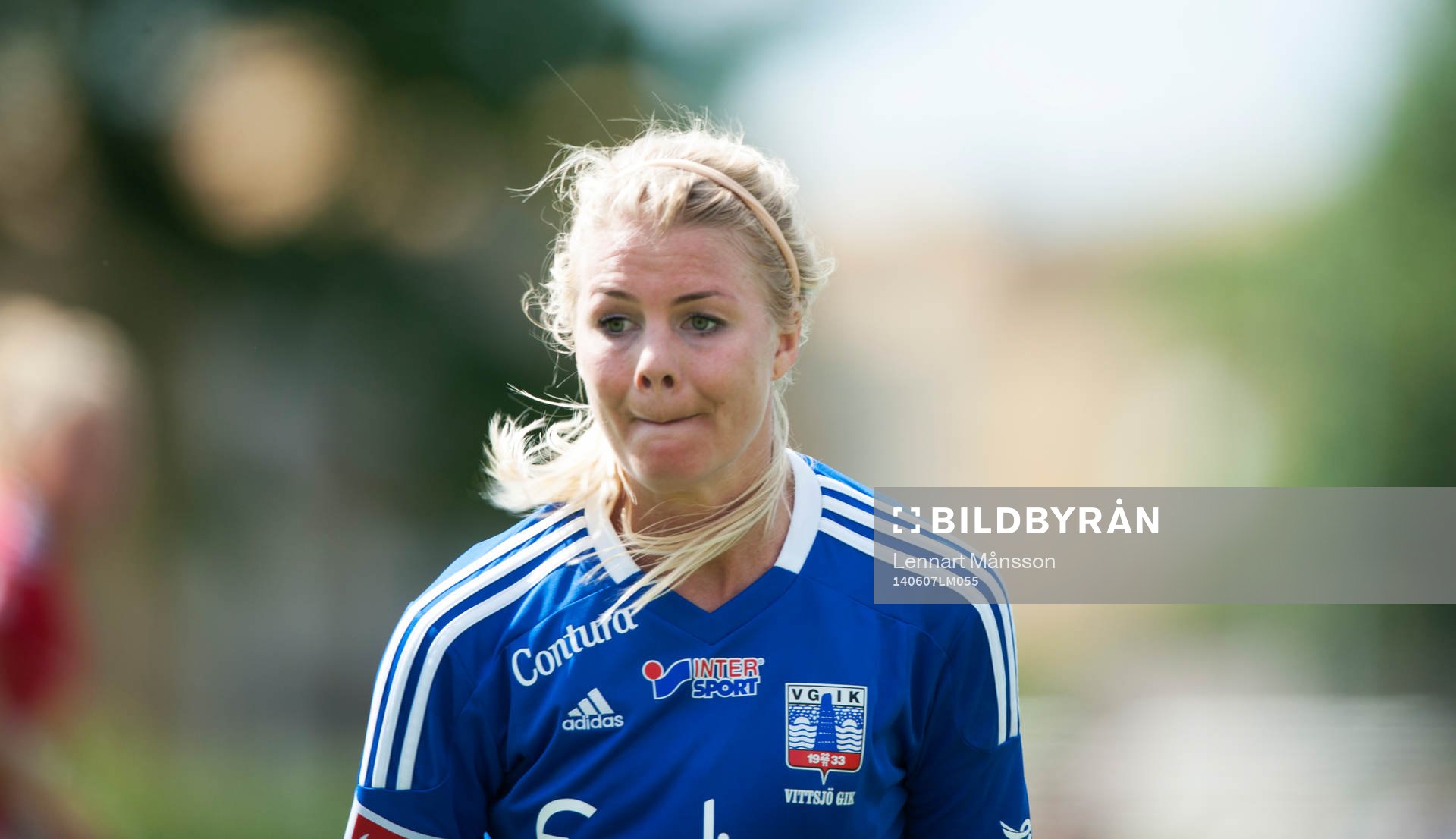 Vittsjös Emma Sjödahl i matchen i damallsvenskan mellan