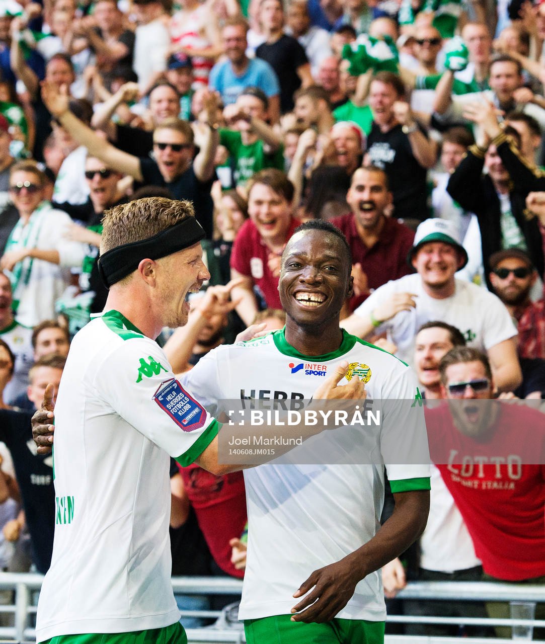 Hammarbys Thomas Guldborg Christensen och Amadaiya Rennie