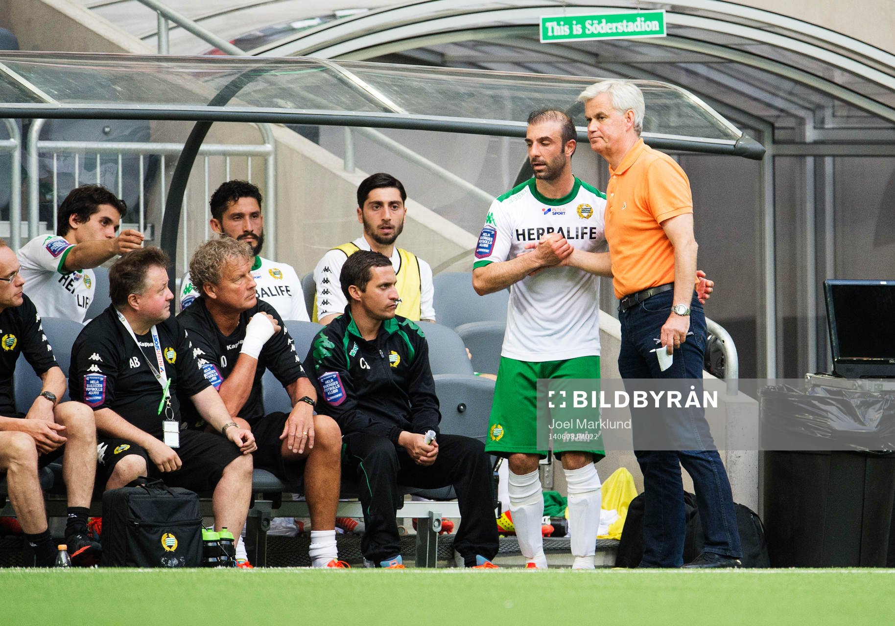 Hammarbys Kennedy Bakircioglu och tränare Nanne Bergstrand