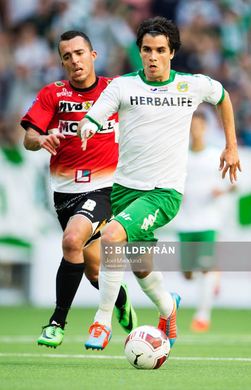 Landskronas Paul Torres och Hammarbys Lars Fuhre