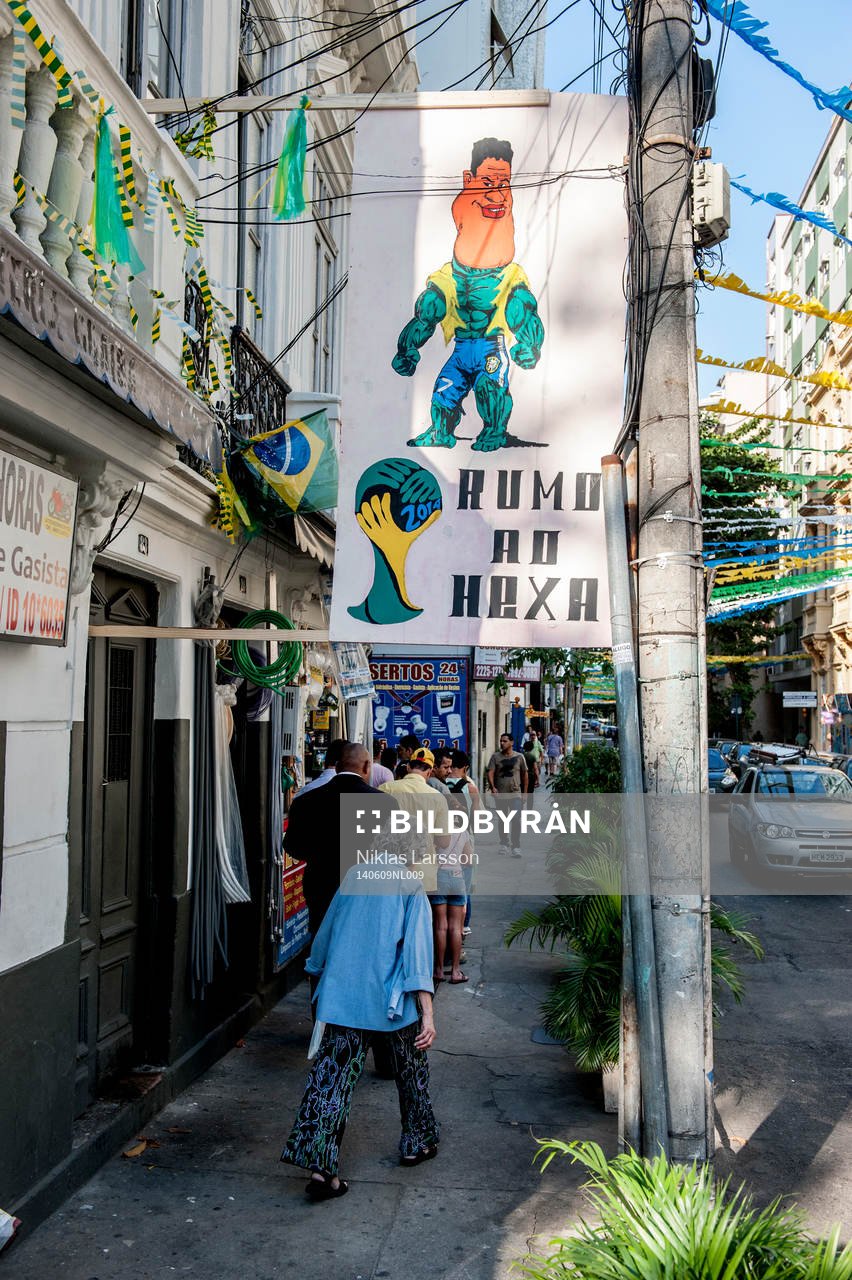 Hulk på en skylt. Miljöbilder i Rio de Janeiro
