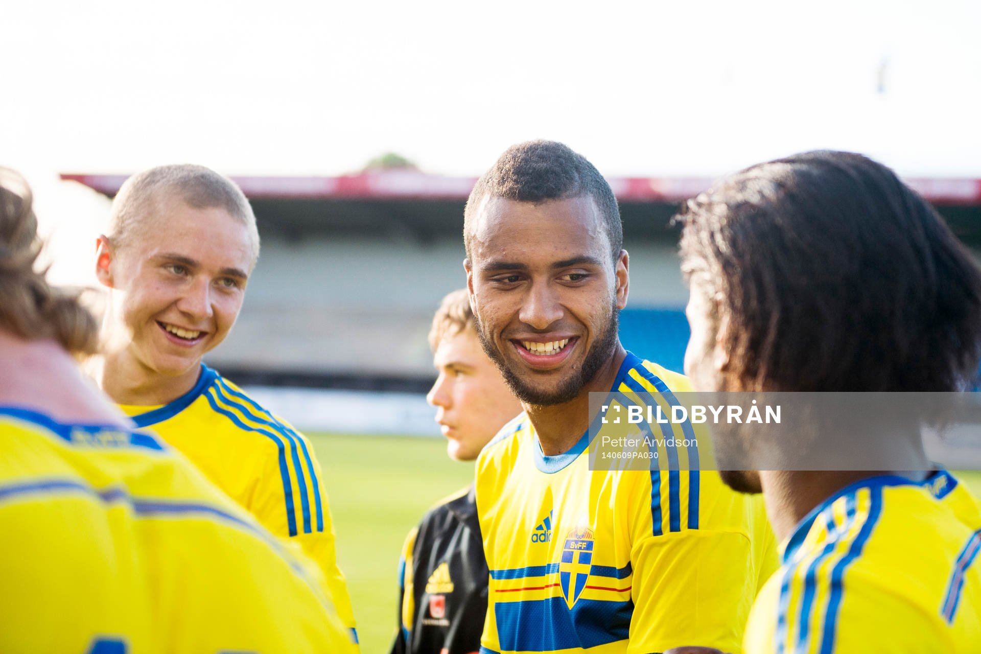 Sveriges Sebastian Holmén, Isaac Kiese Thelin och Joseph