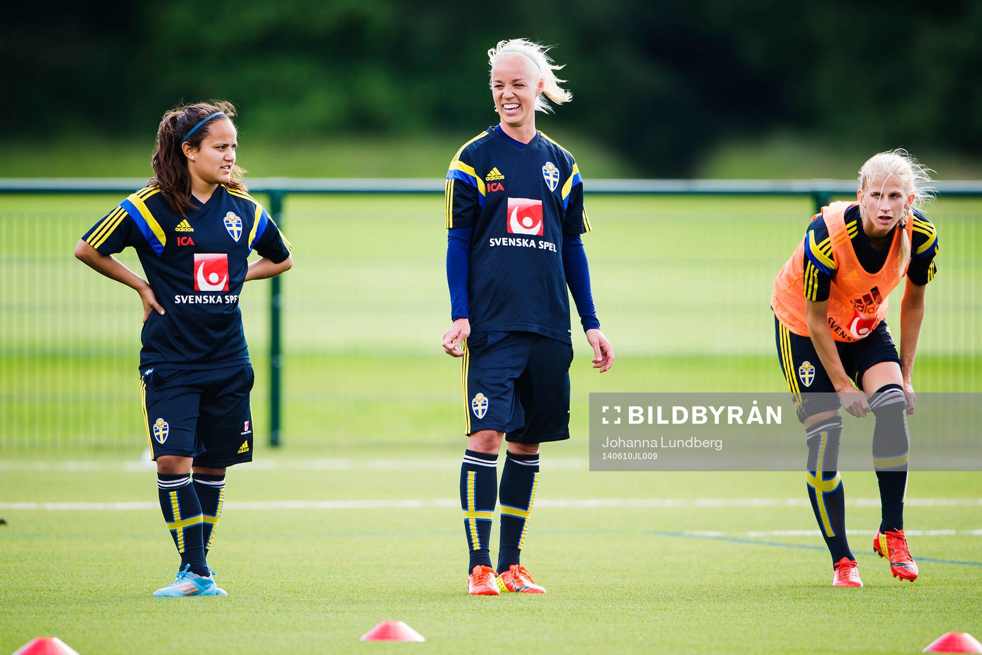 Sveriges Malin Diaz, Caroline Seger och Sofia Jakobsson