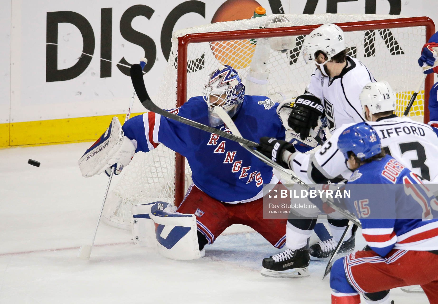 New York Rangers goalie Henrik Lundqvist (30) makes a save
