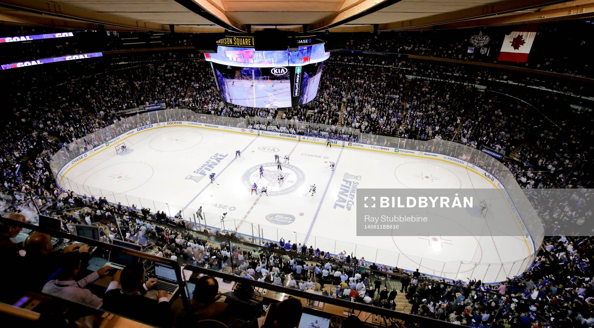 The New York Rangers and the Los Angeles Kings face off at