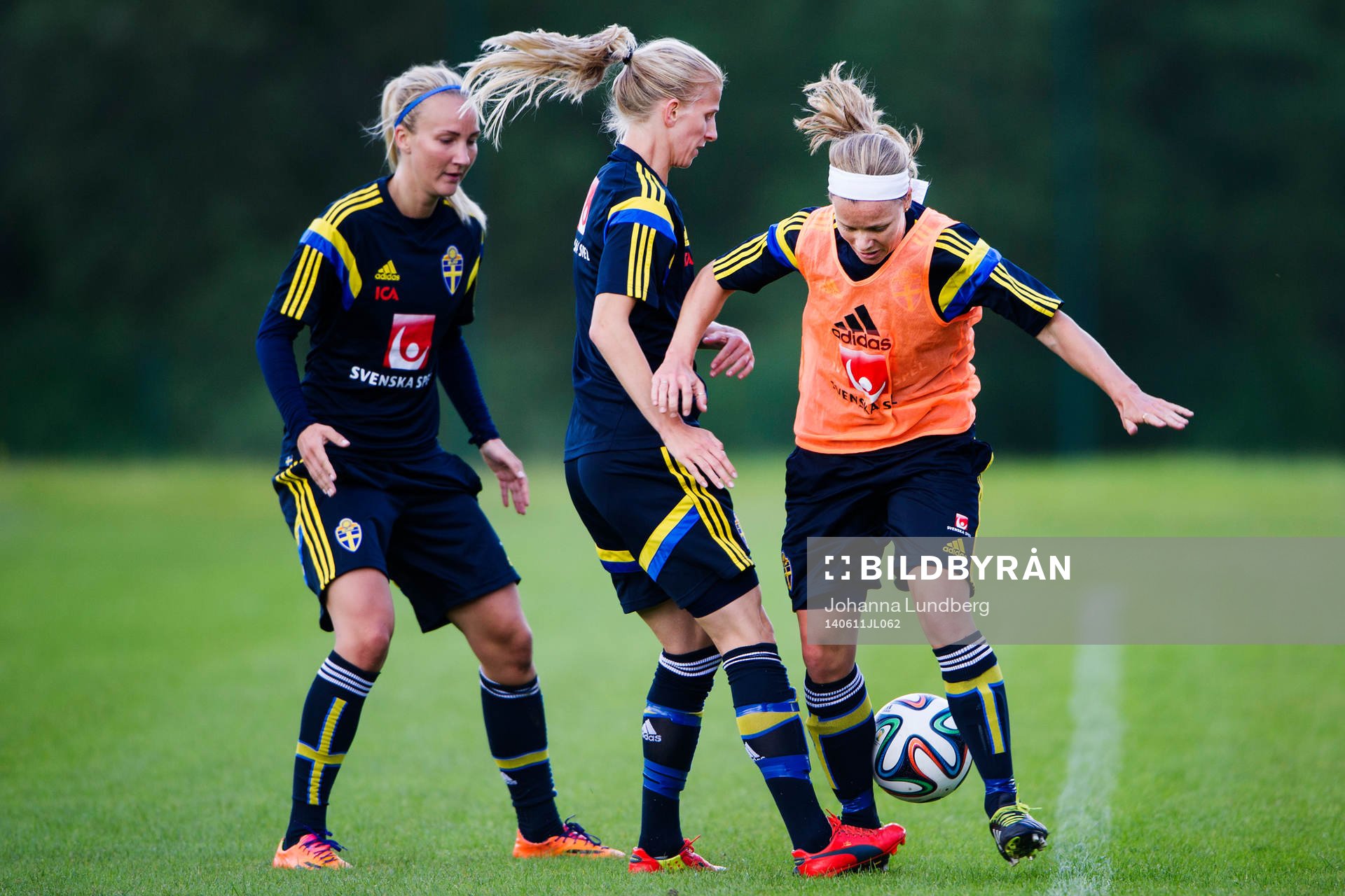 Sveriges Emma Lundh, Sofia Jakobsson och Sara Thunebro