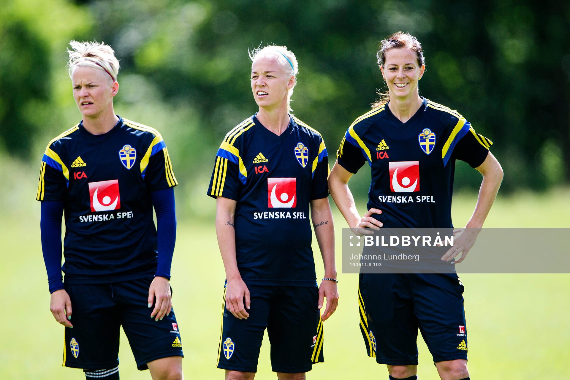 Sveriges Nilla Fischer, Caroline Seger och Lotta Schelin