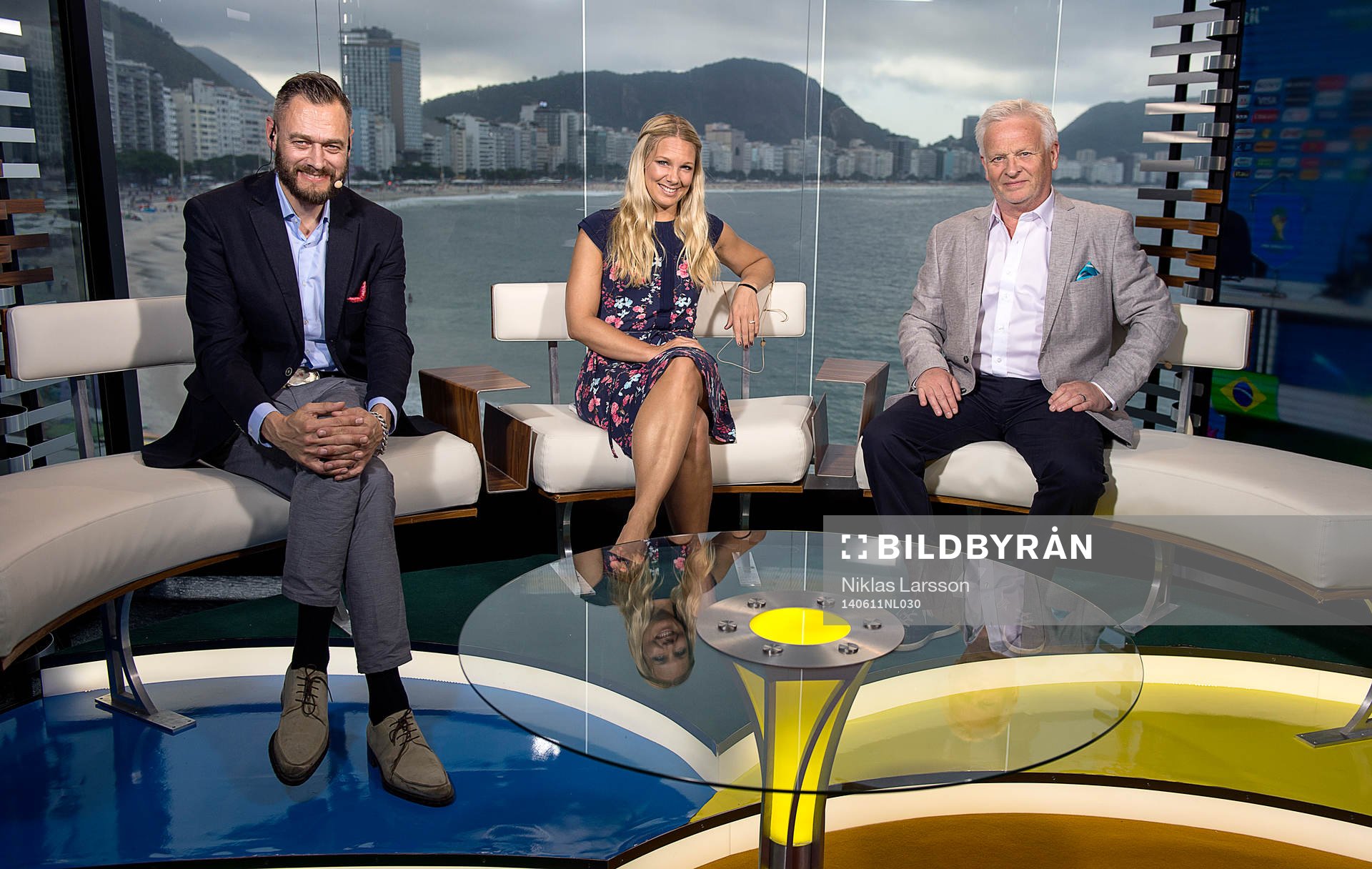 Olof Lundh, Anna Brolin och Hans Backe, TV4