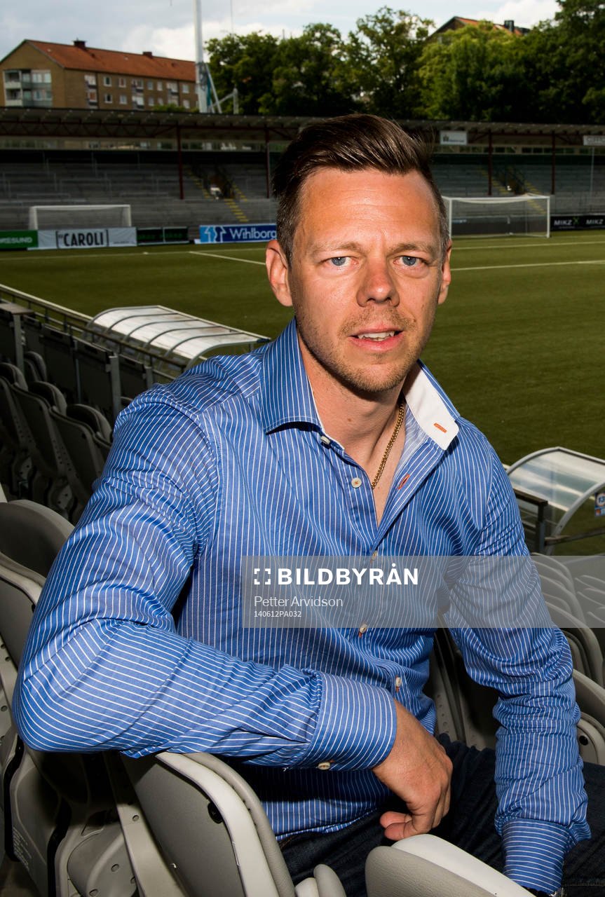 FC Rosengårds assisterande tränare Markus Tilly under en presskonferensen där han presenteras som ny tränare för FC Rosengård den 12 juni 2014 i Malmö.