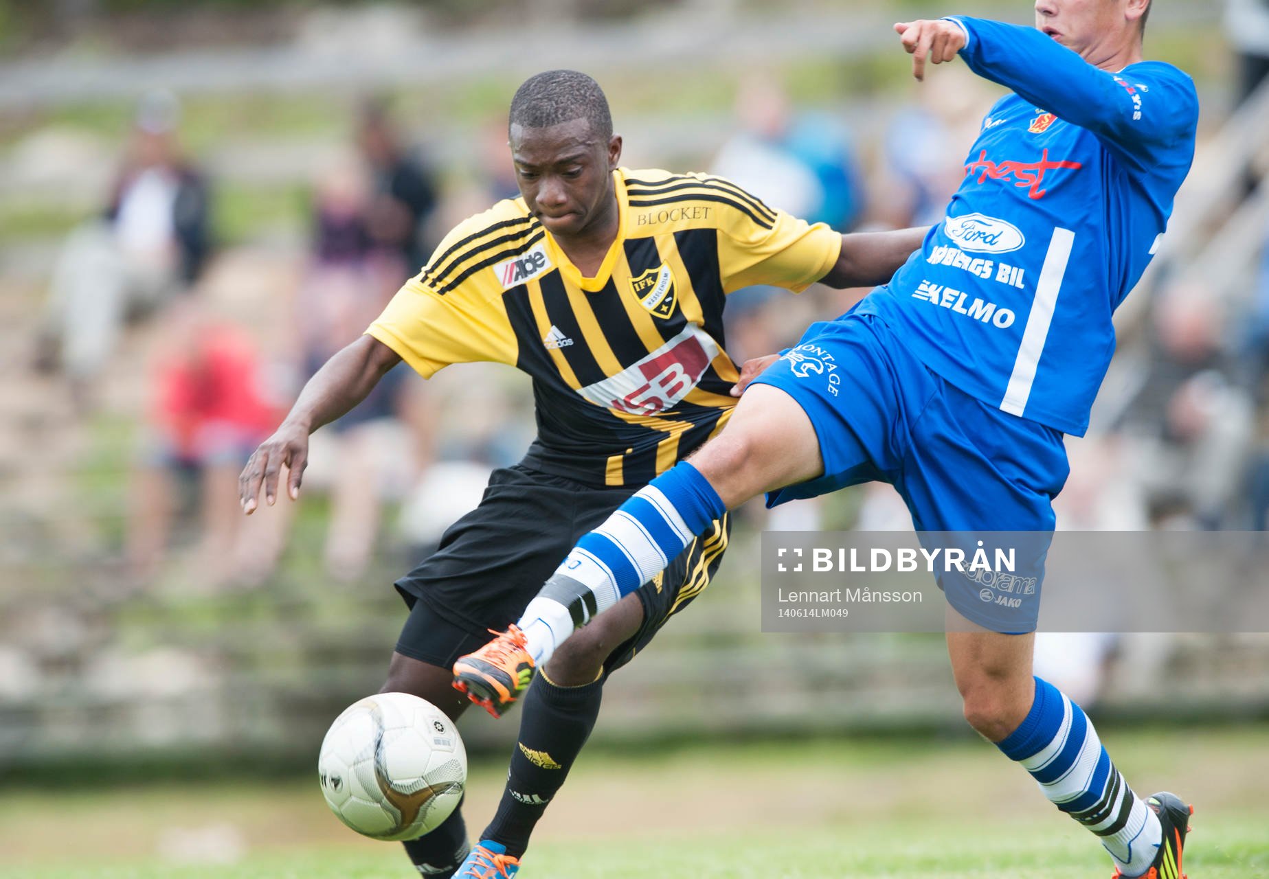 Hässleholms Junior Bangura i matchen i division 3 mellan