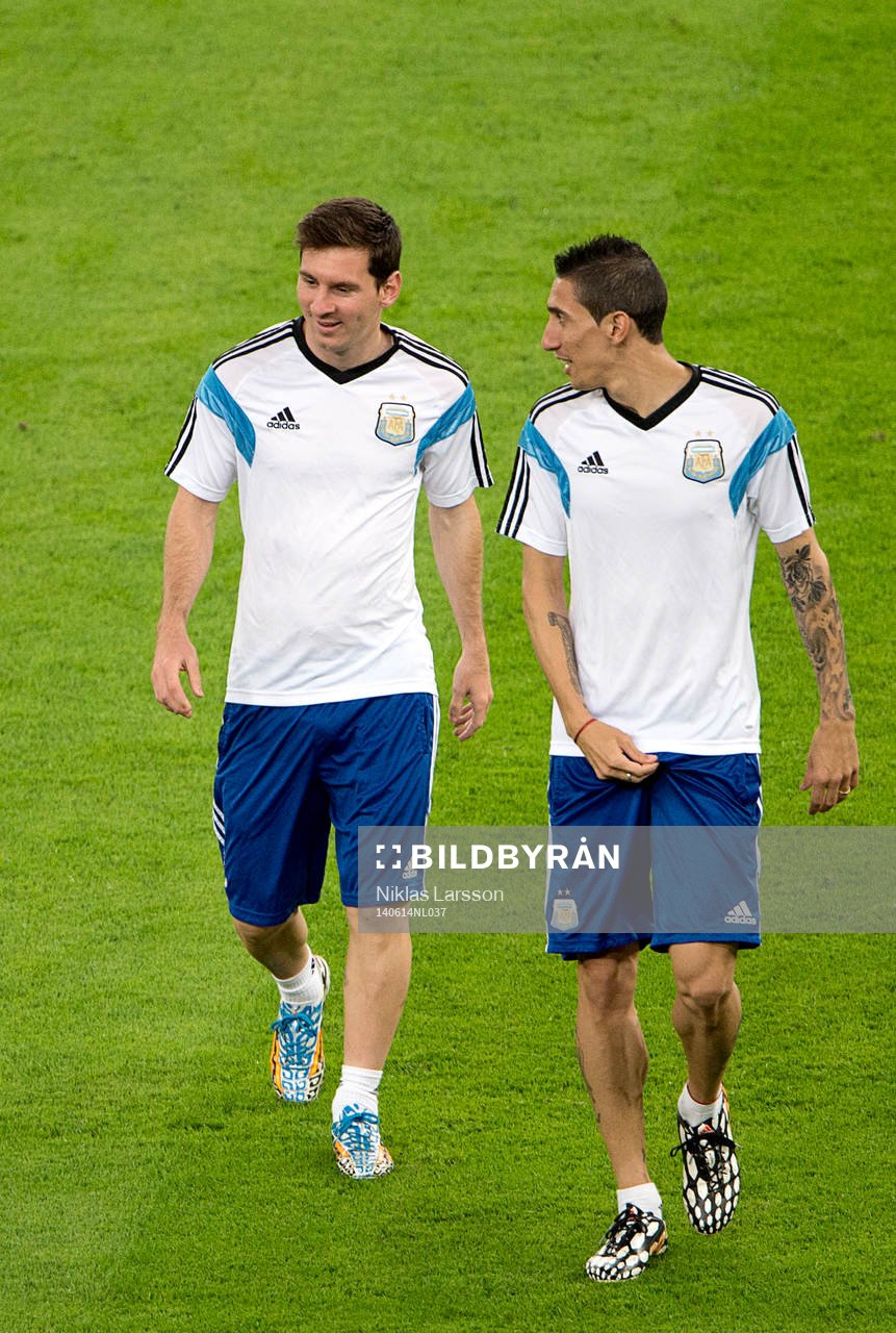 Argentinas Angel Di Maria och Lionel Messi