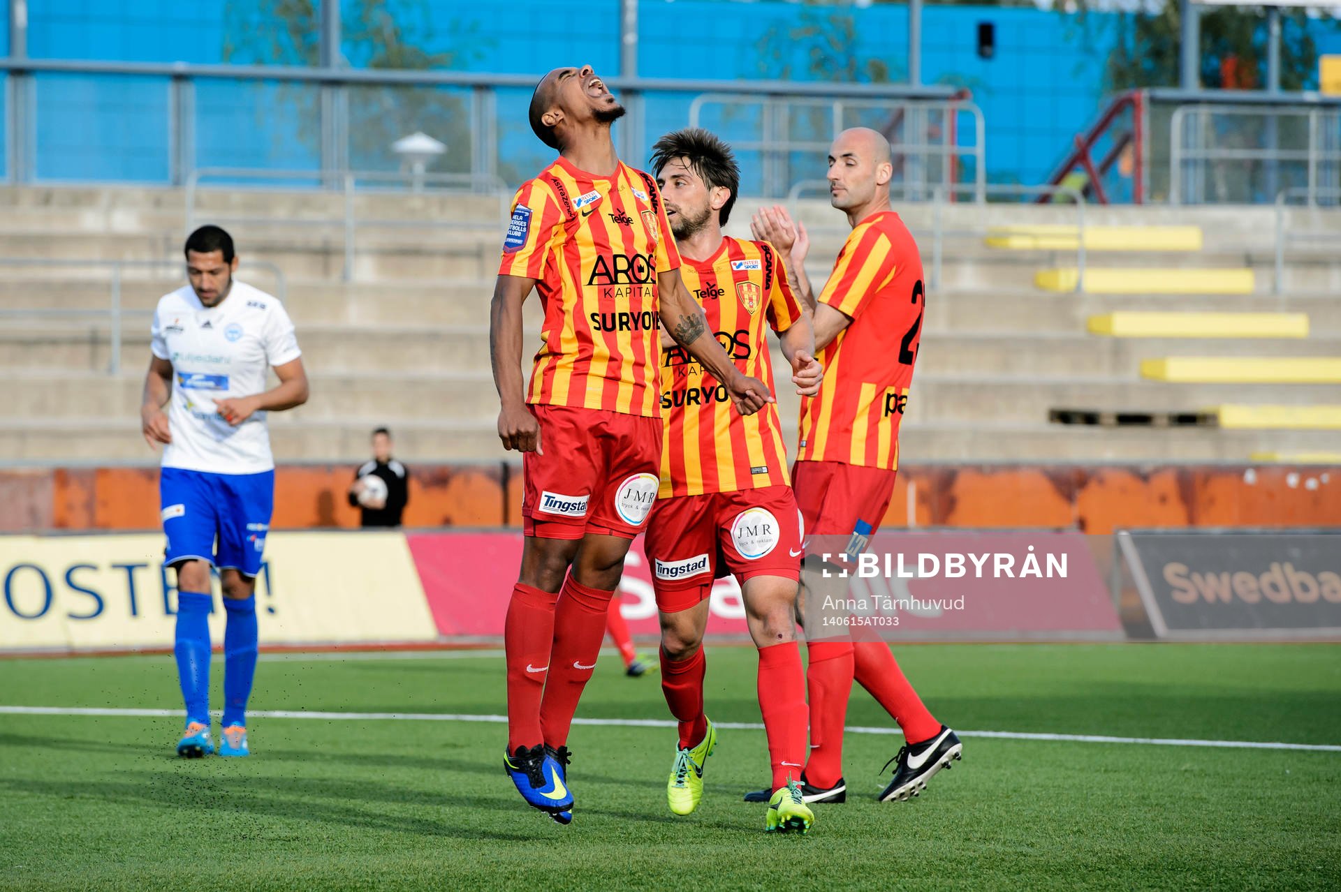 Syrianskas Gerlem William De Jesus Almeida skriker