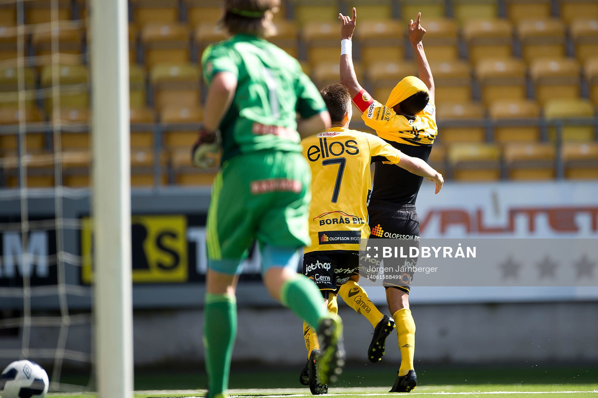 Elfsborgs Rami Dridi har precis gjort mål och jublar
