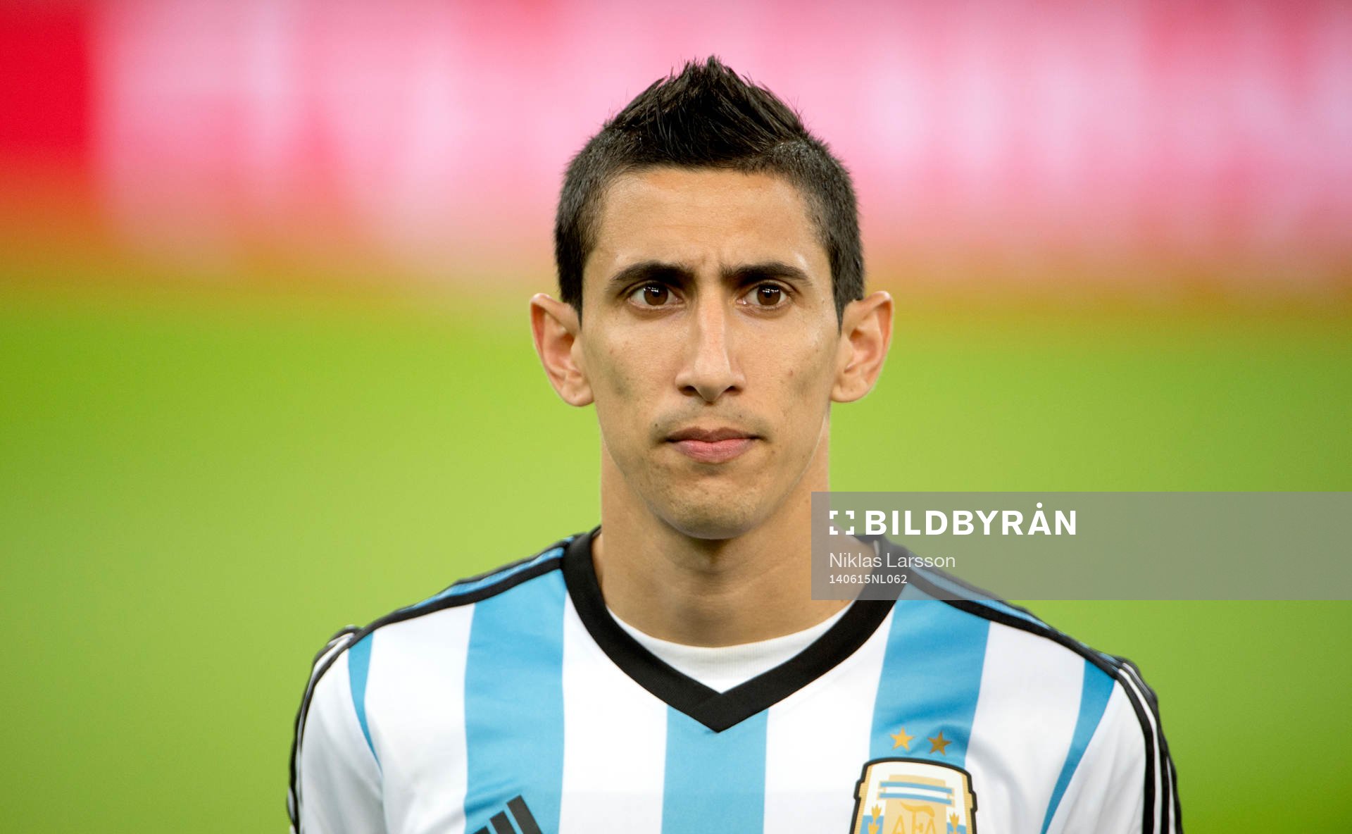 Argentinas Angel Di Maria under fotbollsmatchen mellan Argentina och Bosnien under Fotbolls-VM den 15 juni 2014 i Rio de Janeiro.