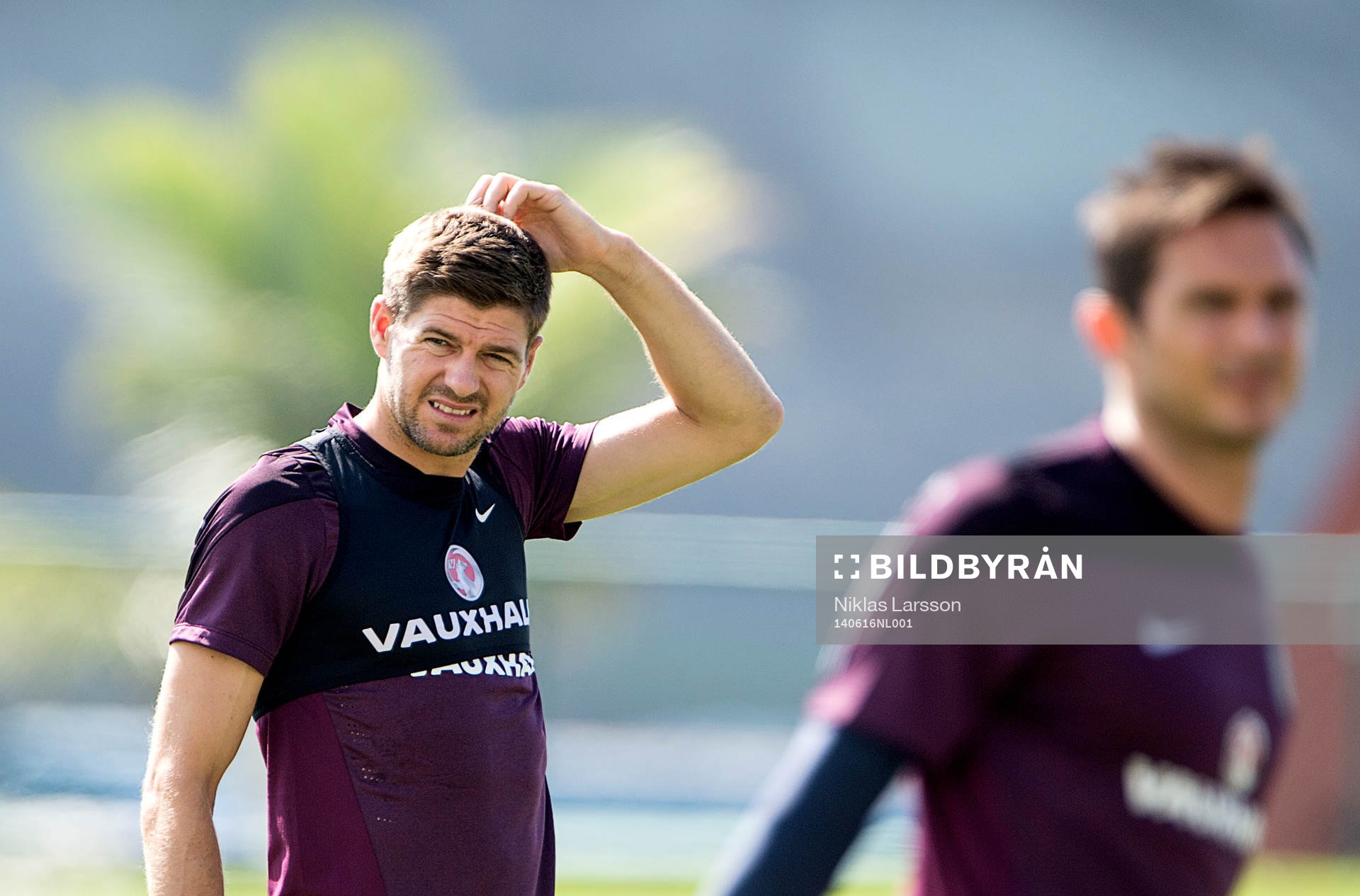 Englands Steven Gerrard och Frank Lampard