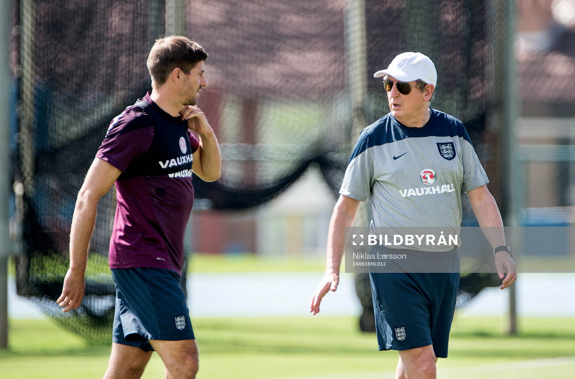 Englands tränare Roy Hodgson och Steven Gerrard