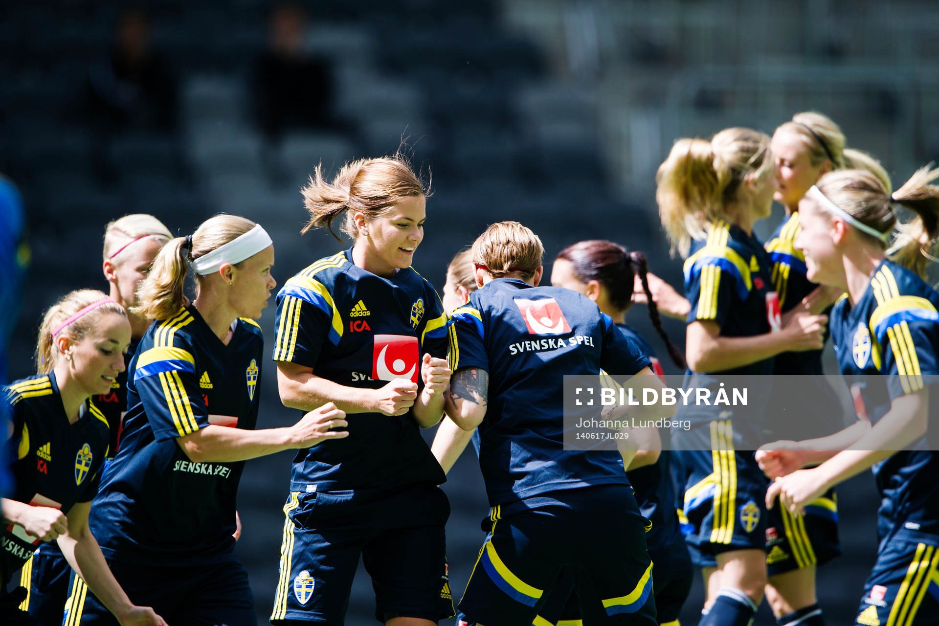Sveriges Kosovare Asllani, Sara Thunebro och Hanna Folkesson