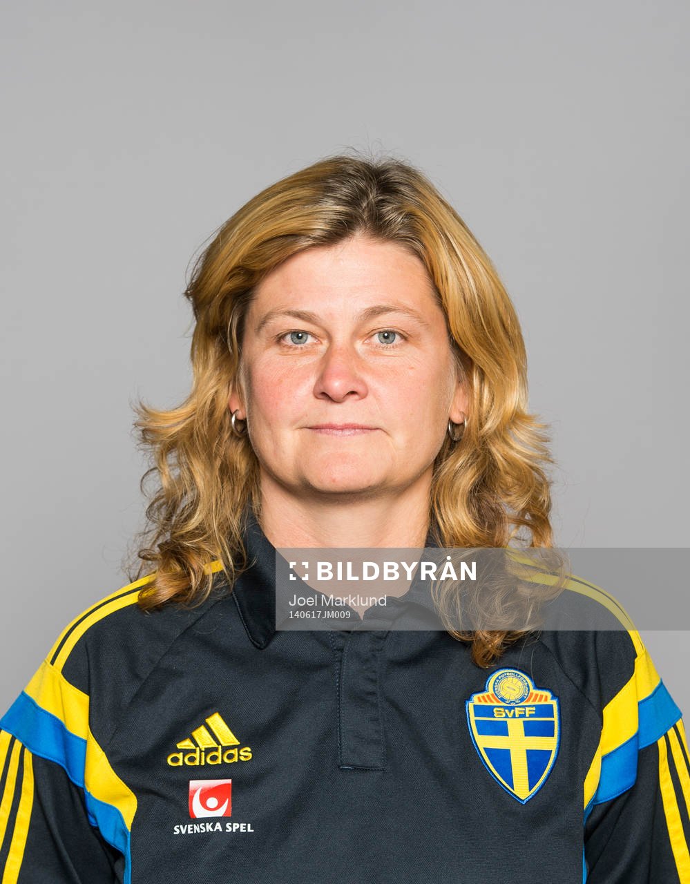 Sveriges damfotbollandslags pressansvarige Rebecca Hedin
