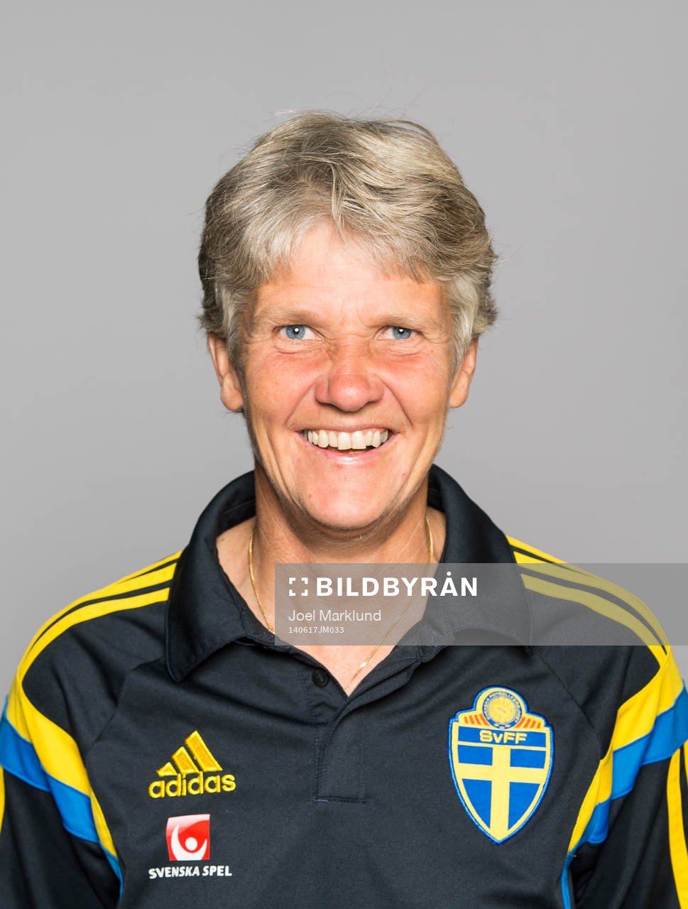 Sveriges damfotbollandslags förbundskapten Pia Sundhage