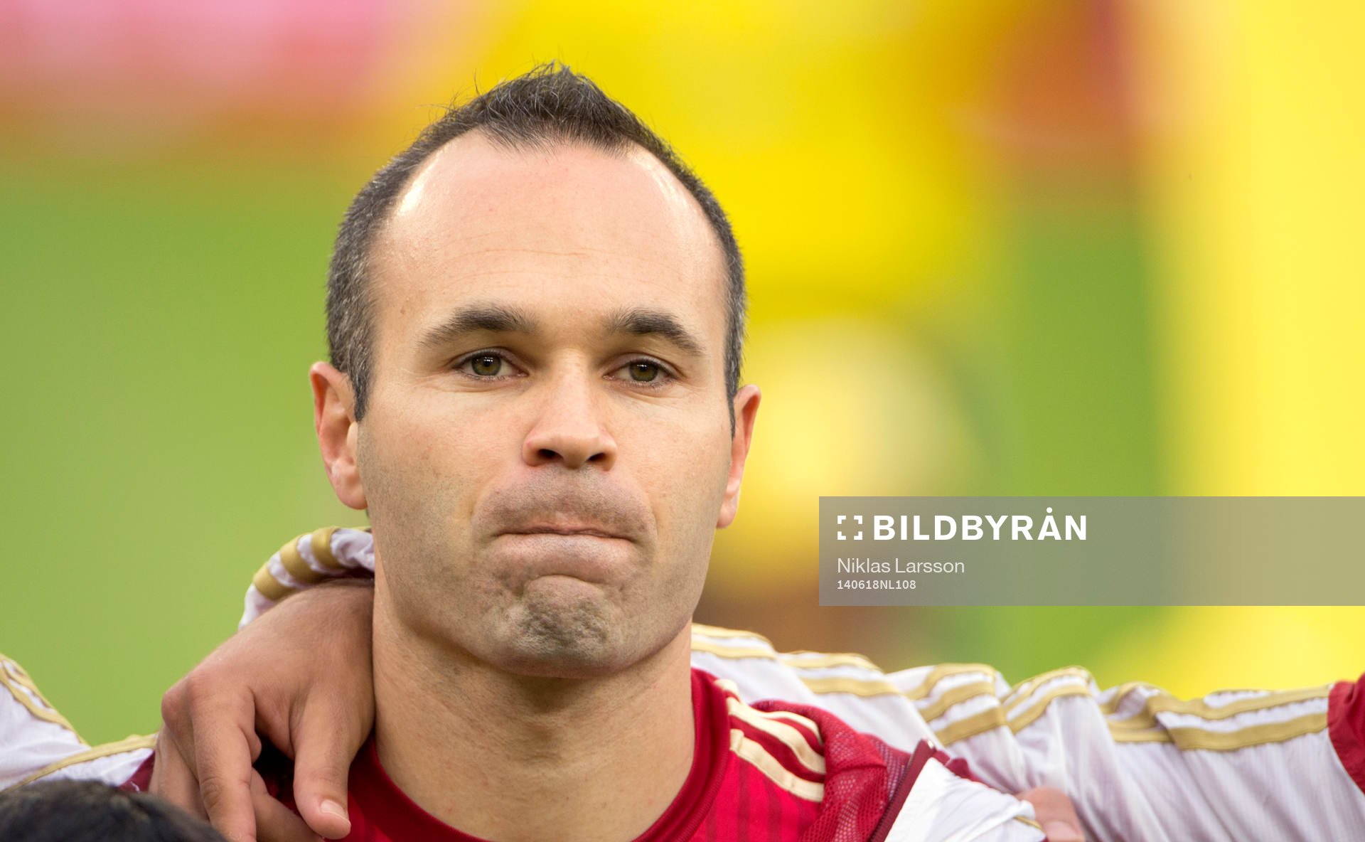 Spaniens Andres Iniesta under fotbollsmatchen mellan Spanien och Chile under Fotbolls-VM den 18 juni 2014 i Rio de Janeiro.